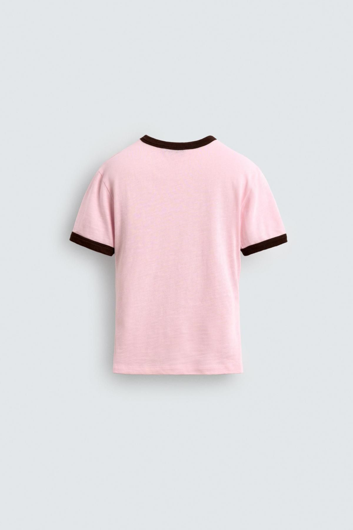 자라 미키 미니 크롭 슬림핏 반팔 티셔츠 X 해리 램버트 디즈니 0085/812 WHITE / PINK - 상세 이미지 3