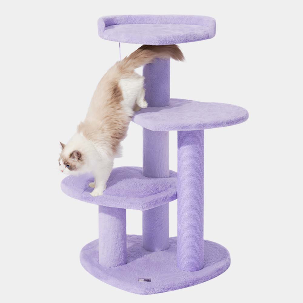 VETRESKA 하트퍼플 소형캣타워 미니캣타워 먼치킨 스텝 선반