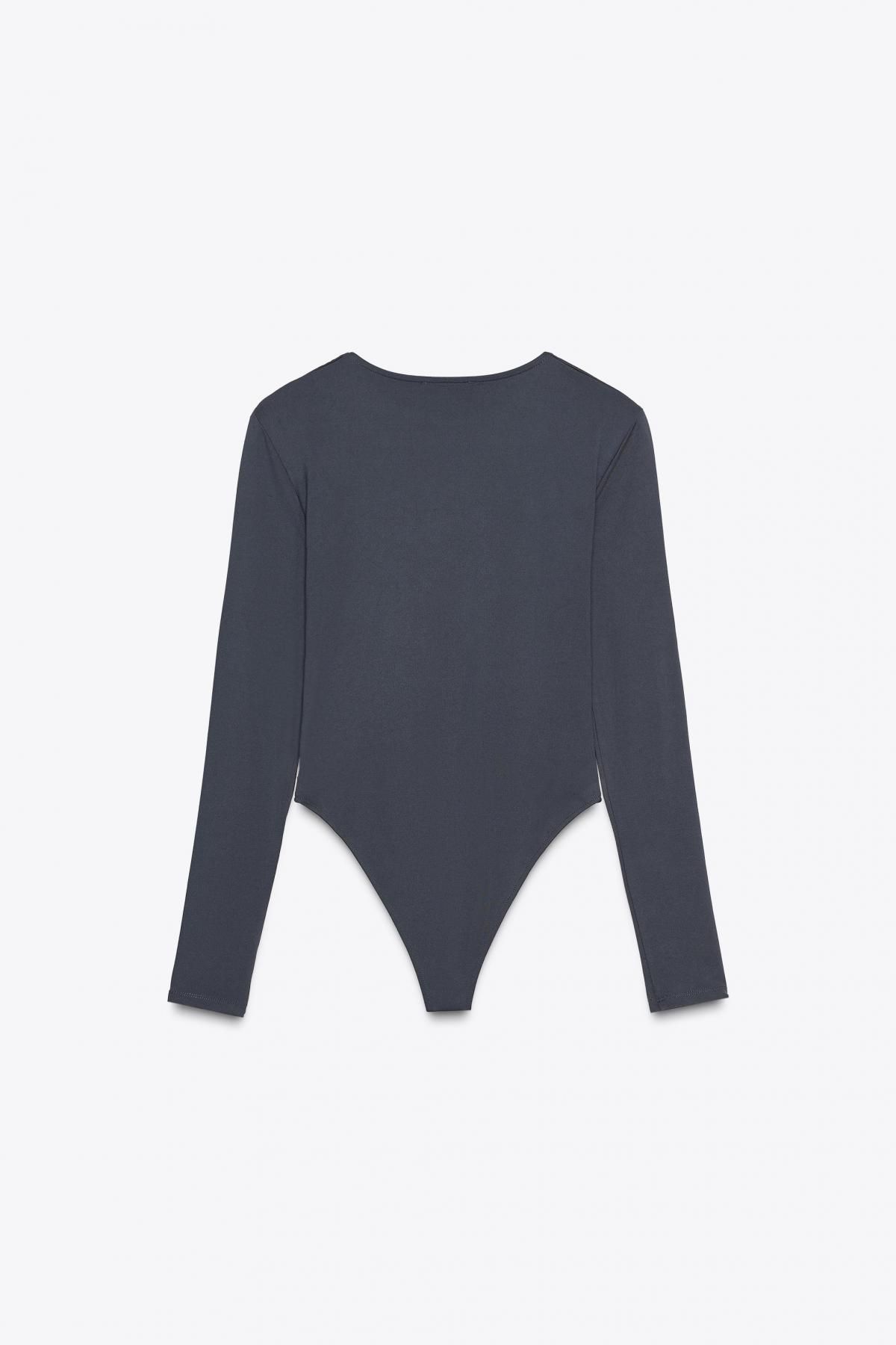 자라 베이직 폴리아미드 라운드넥 바디수트 1026/825 CHARCOAL GREY - 상세 이미지 2