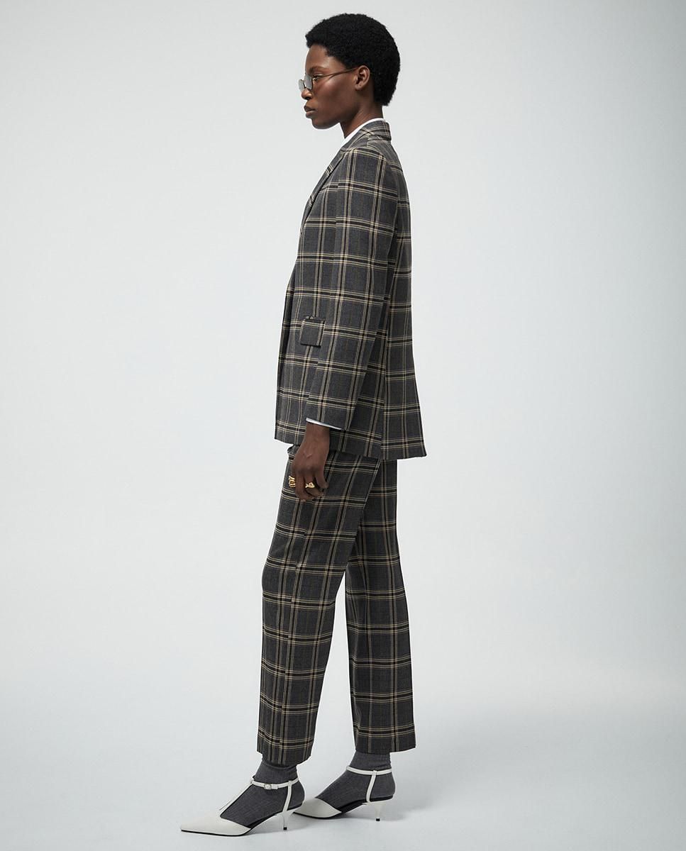 스페라 클래식 체크 테일러드 재킷 56200204545 GRIS - 상세 이미지 4