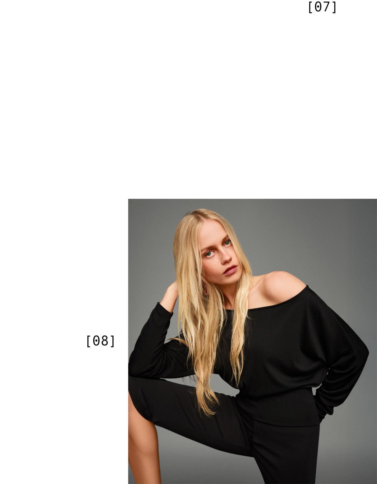버쉬카 스트라이프 슬림핏 긴팔 티셔츠 7634/187 BLACK - 상세 이미지 5