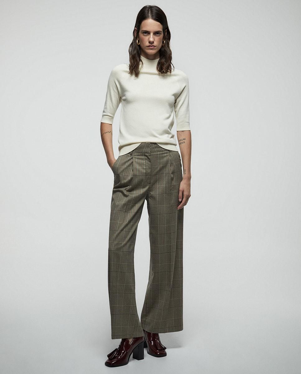 스페라 체크 핀턱 포켓 디테일 와이드 팬츠 58305106799 TOPO - 상세 이미지 2