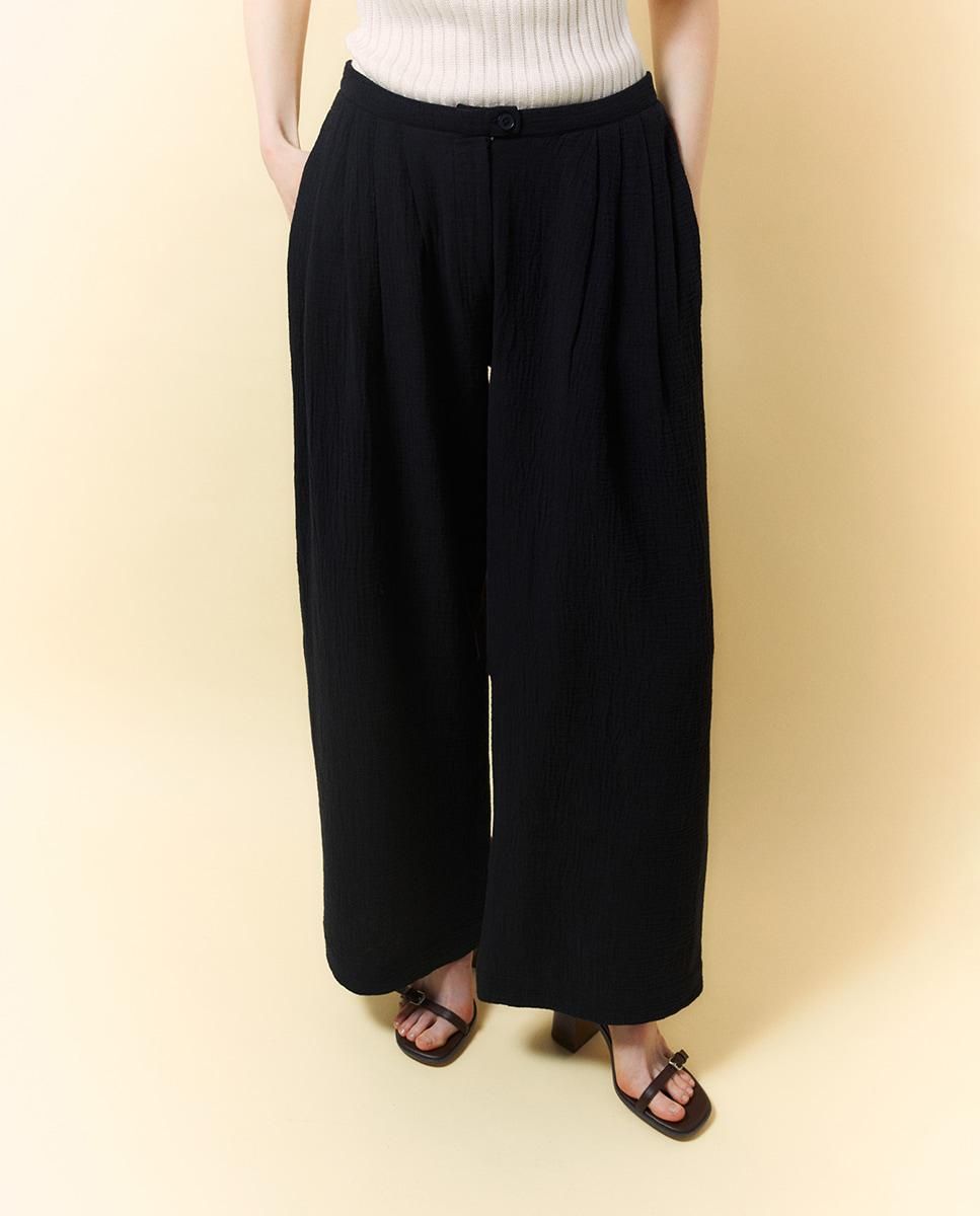 스페라 코튼 와이드핏 팔라초 팬츠 58405003094 NEGRO - 상품 이미지
