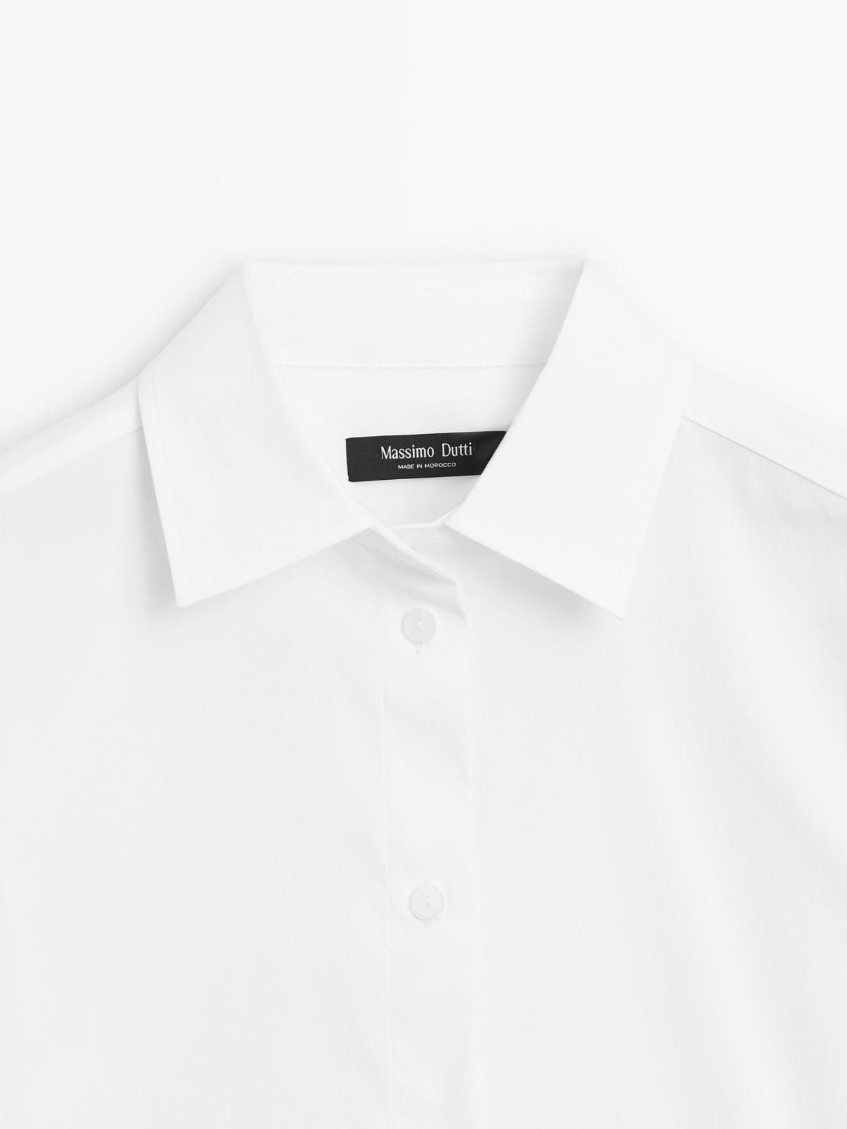 마시모두띠 클래식 슬림핏 코튼블렌드 스트레치 긴팔 셔츠 5151/820 WHITE - 상세 이미지 5