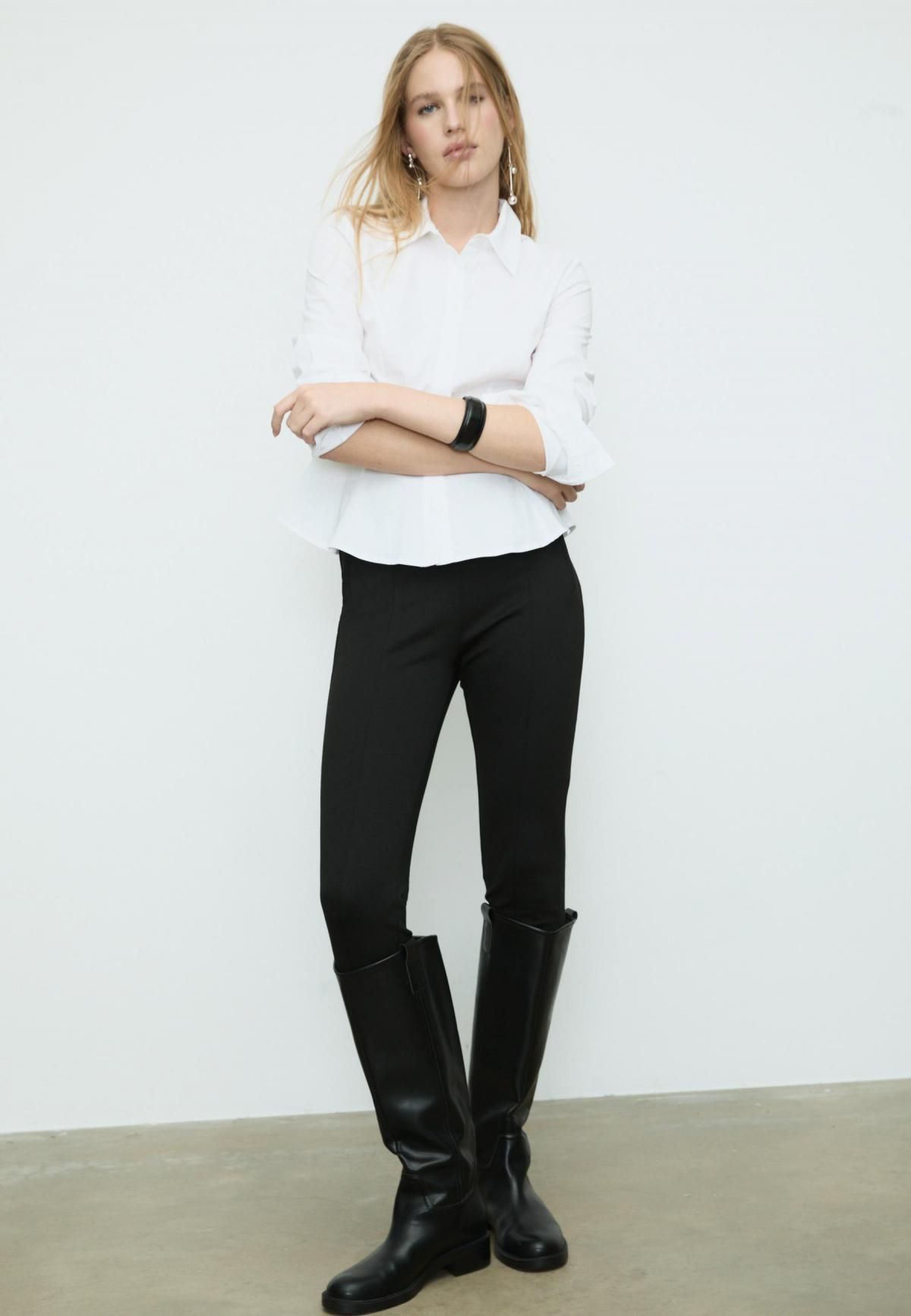 스트라디바리우스 슬림핏 포플린 페블럼 긴팔 셔츠 6227/213 WHITE - 상세 이미지 5