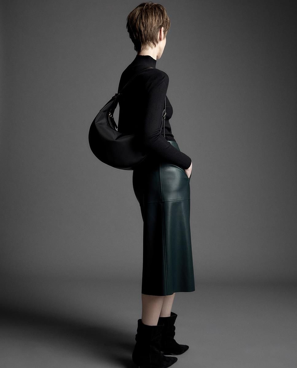 스페라 레더 미디 스커트 58415102233 VERDE OSCURO - 상세 이미지 5