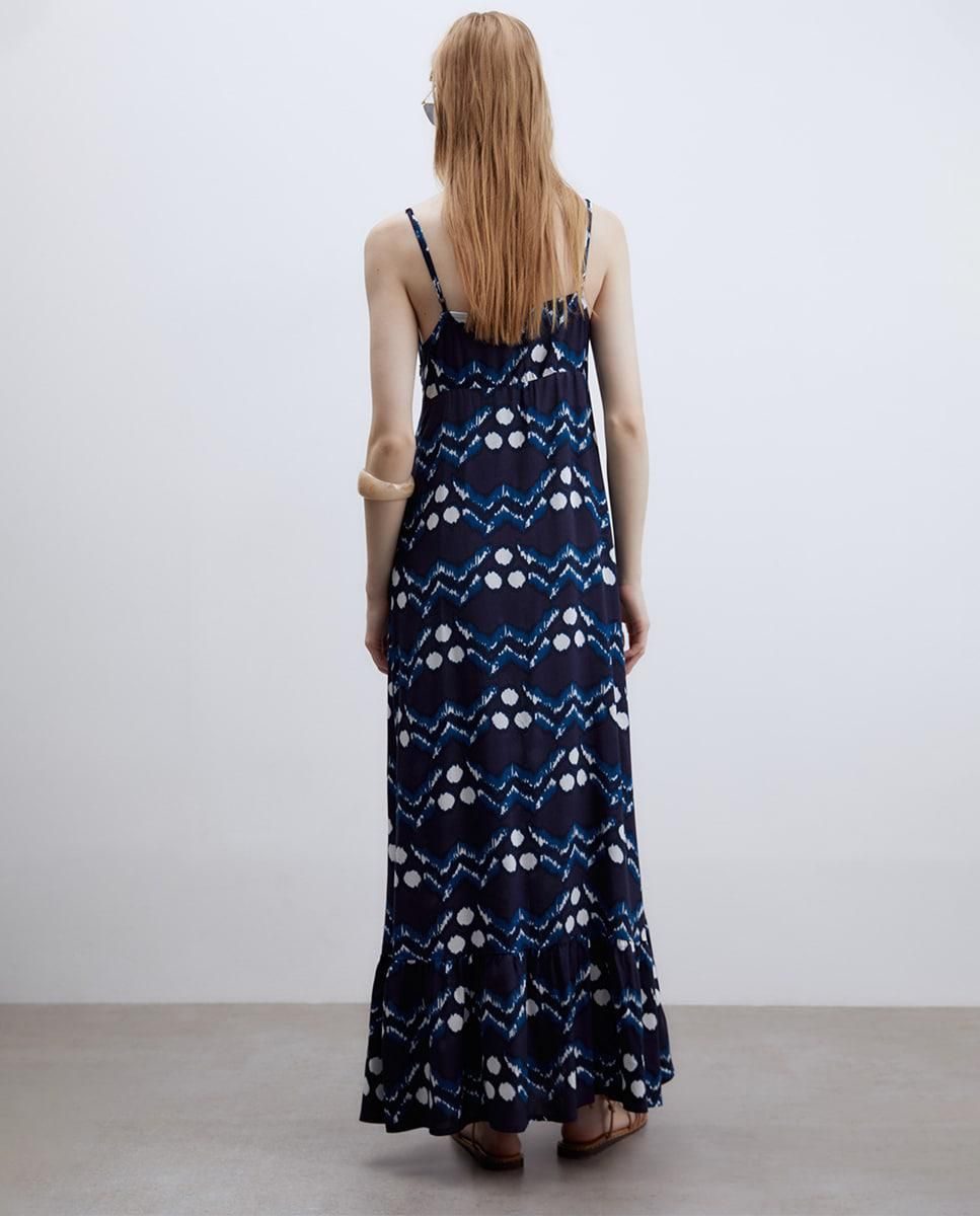 스페라 에스닉 패턴 스트랩 미디 원피스 58340004926 AZUL MARINO - 상세 이미지 4
