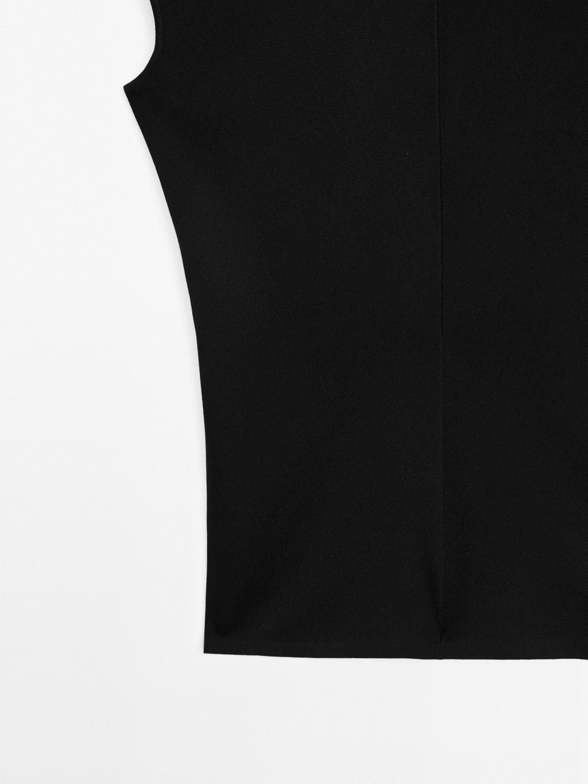 마시모두띠 브이넥 니트 민소매 탑 5652/573 BLACK - 상세 이미지 2