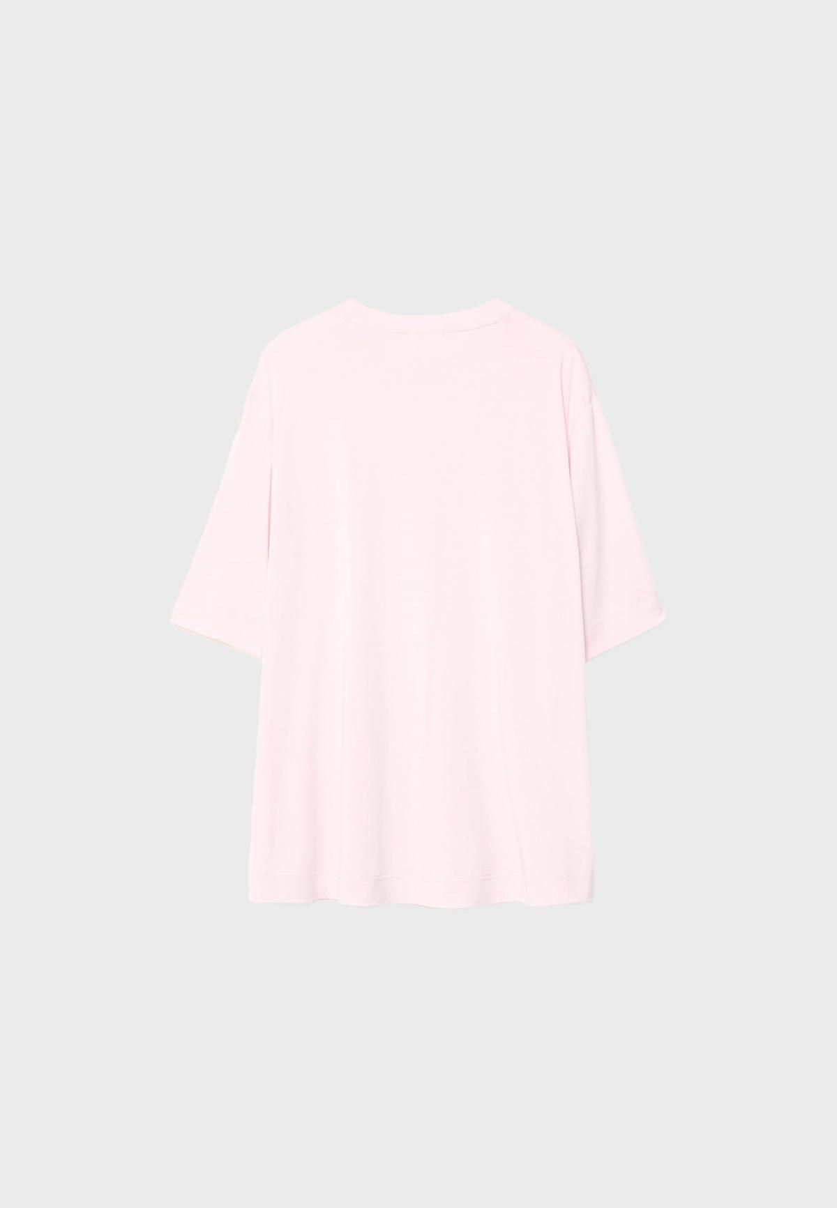 스트라디바리우스 소프트터치 오버사이즈 라운드넥 반팔 티셔츠 7671/698 PASTEL PINK - 상세 이미지 3