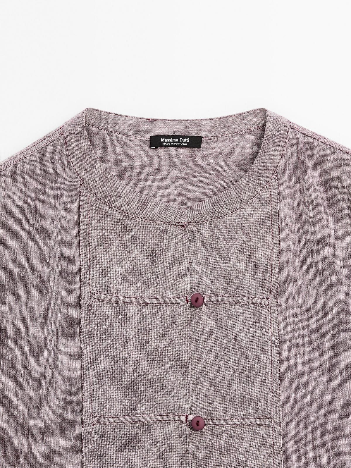 마시모두띠 내추럴 린넨믹스 멜란지 민소매 블라우스 5127/541 LILAC - 상세 이미지 2
