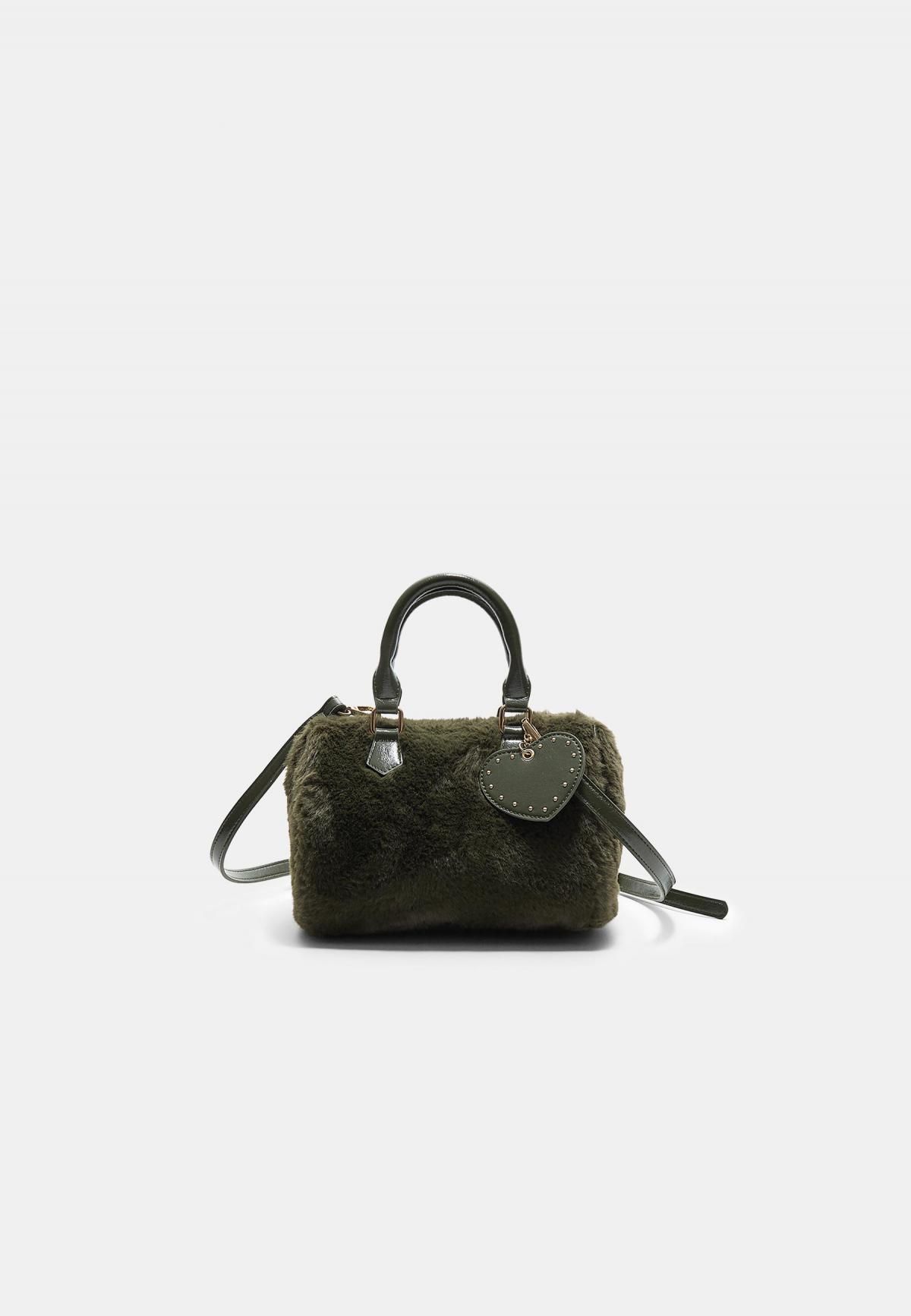 스트라디바리우스 하트 참 퍼 미니 볼링백 3665/901 KHAKI - 메인 이미지