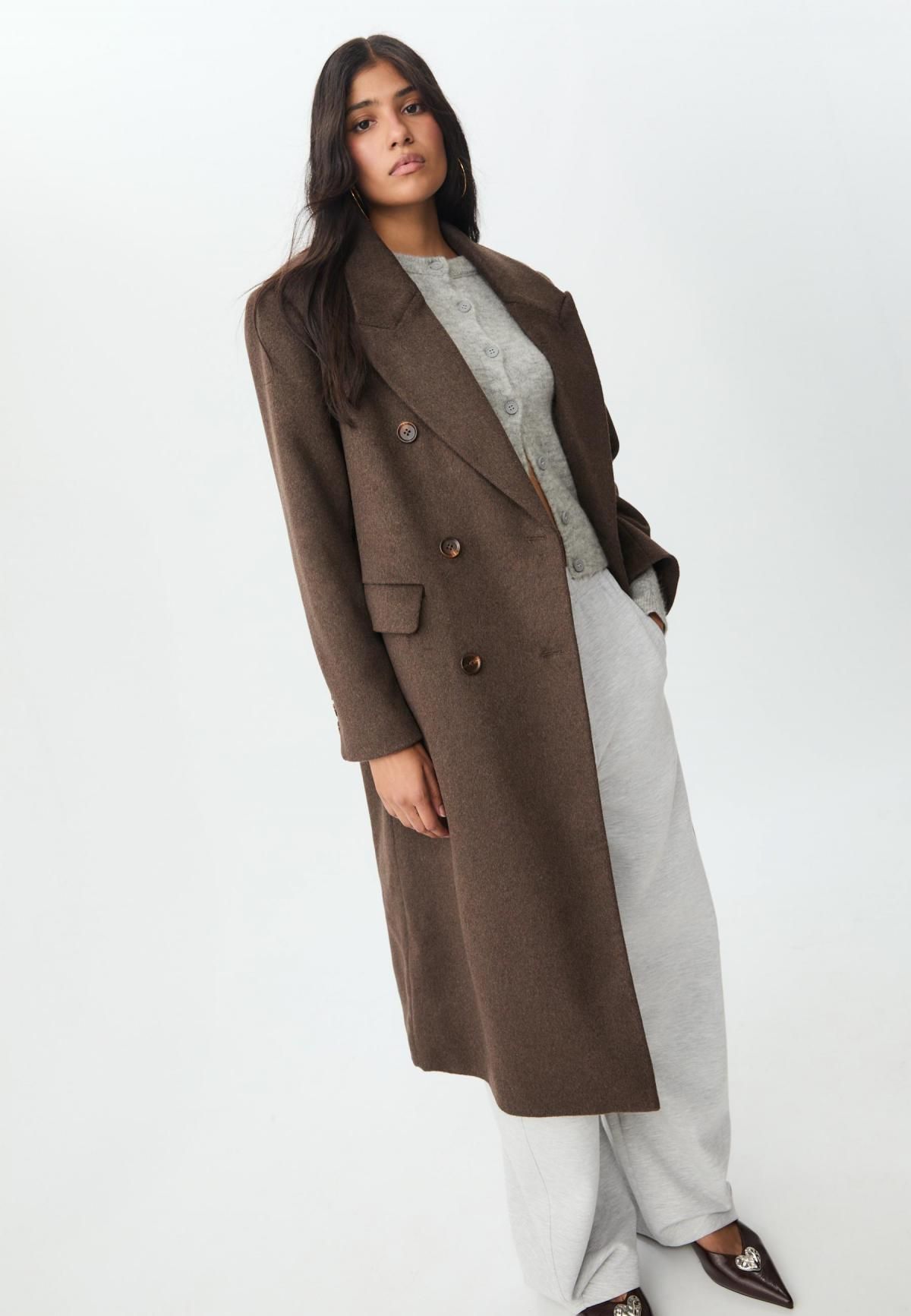 스트라디바리우스 브라운 테일러드 더블브레스트 롱코트 8477/771 BROWN - 상세 이미지 4