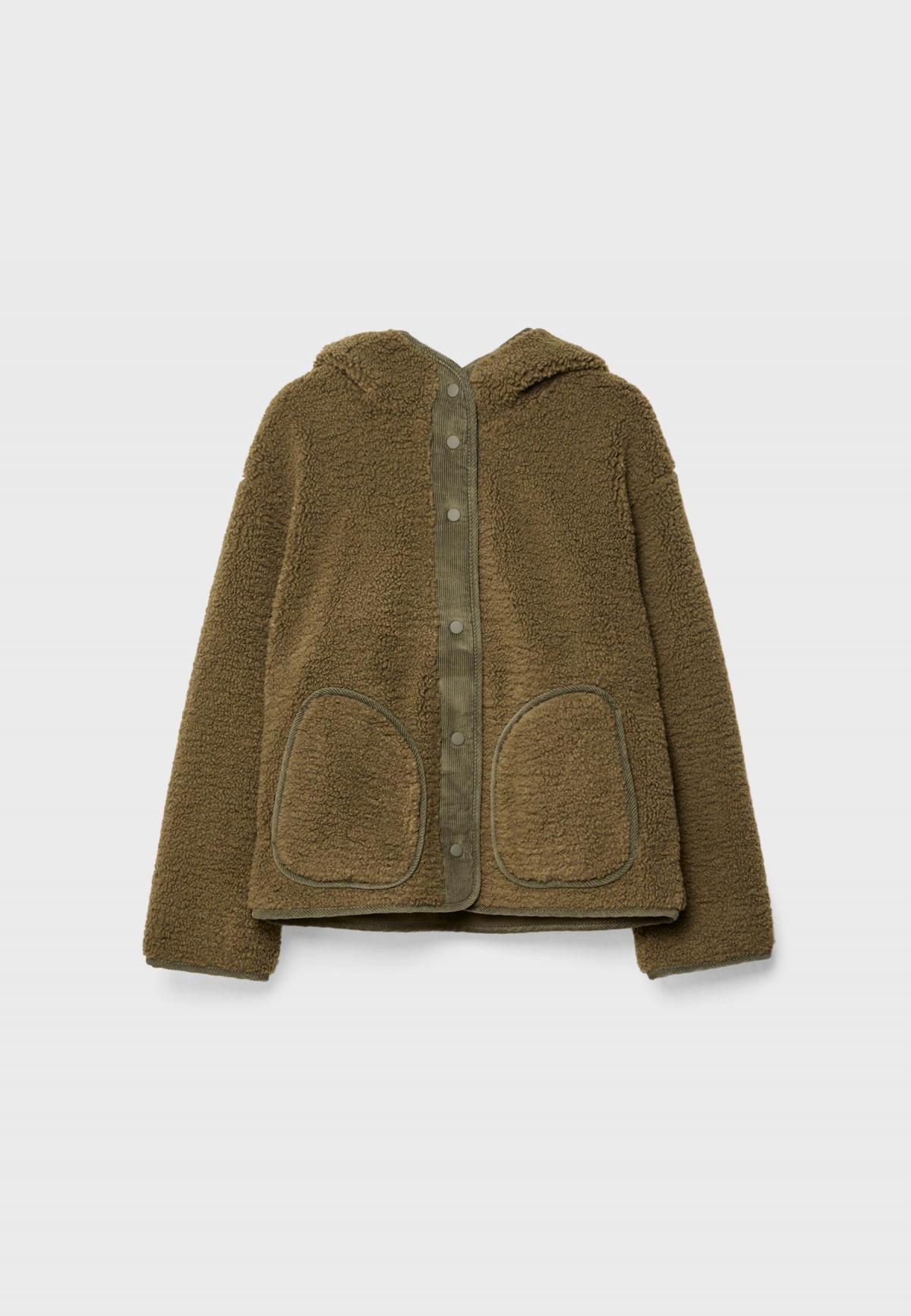 스트라디바리우스 테크니컬 코듀로이 디테일 퍼 후드 자켓 8619/815 KHAKI - 상품 이미지