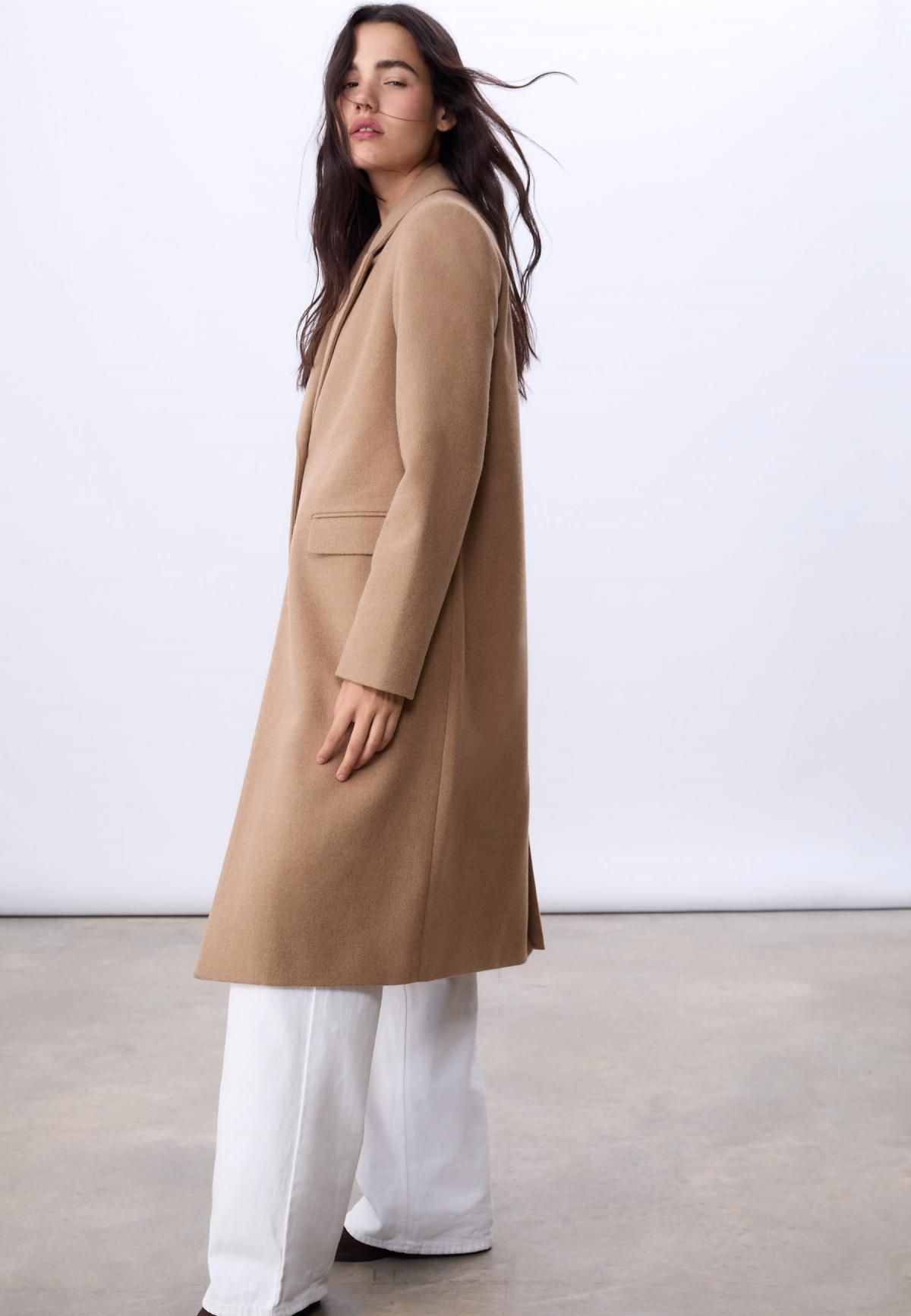 스트라디바리우스 클래식 스트레이트 테일러드 롱 코트 5805/875 CAMEL - 상세 이미지 4