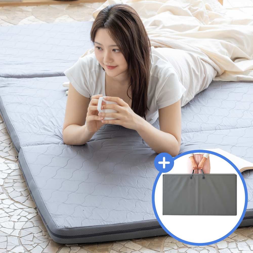 솜스 허리에좋은 초고밀도 단단한매트리스 3단접이식매트리스 1인용 거실 수면매트 바닥토퍼