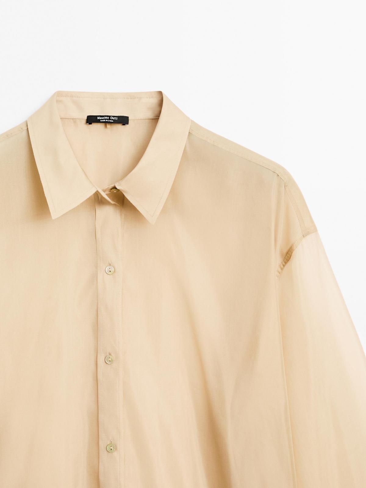 마시모두띠 오간자 시스루 와이드핏 롱슬리브 셔츠 5124/725 BEIGE - 상세 이미지 2