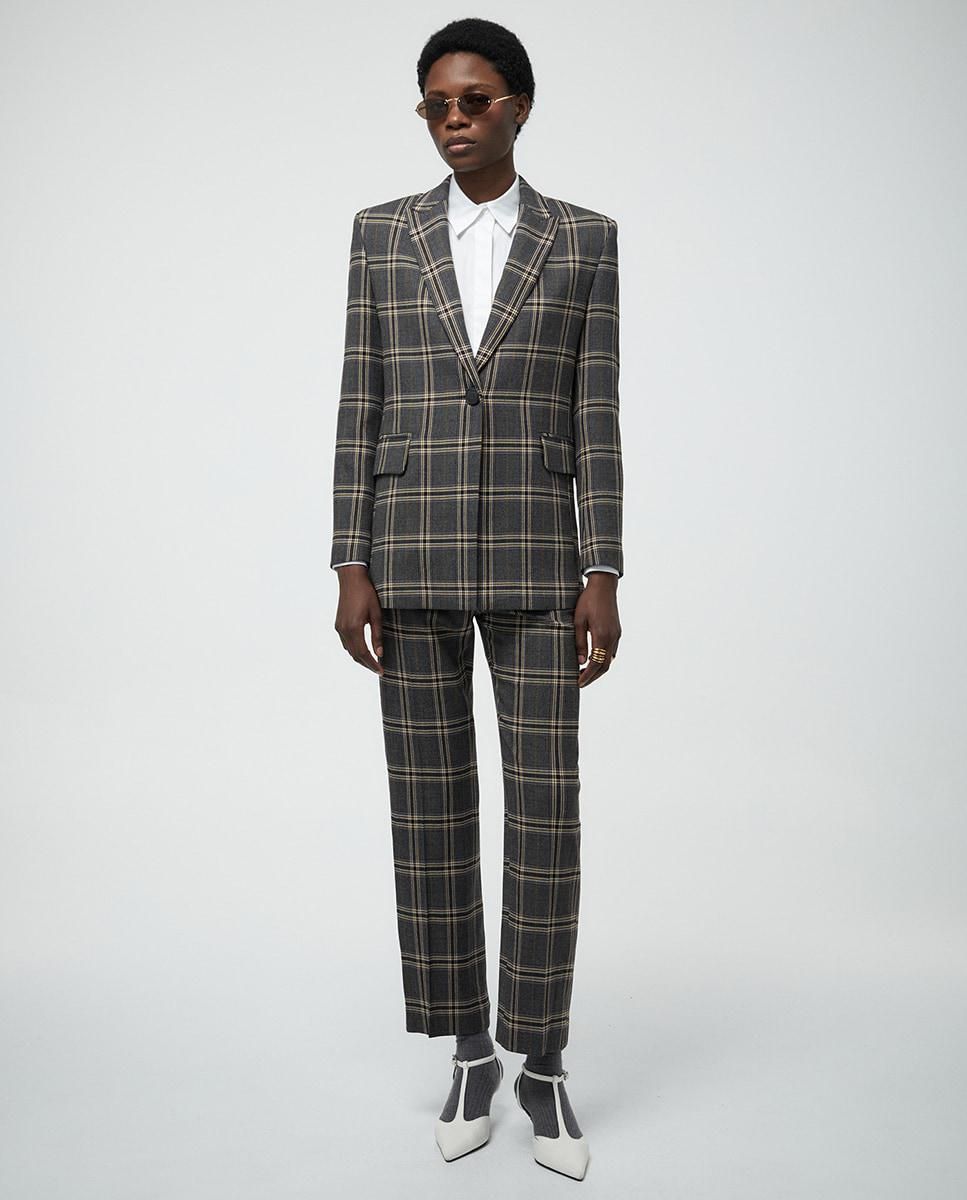 스페라 클래식 체크 테일러드 재킷 56200204545 GRIS - 상세 이미지 3