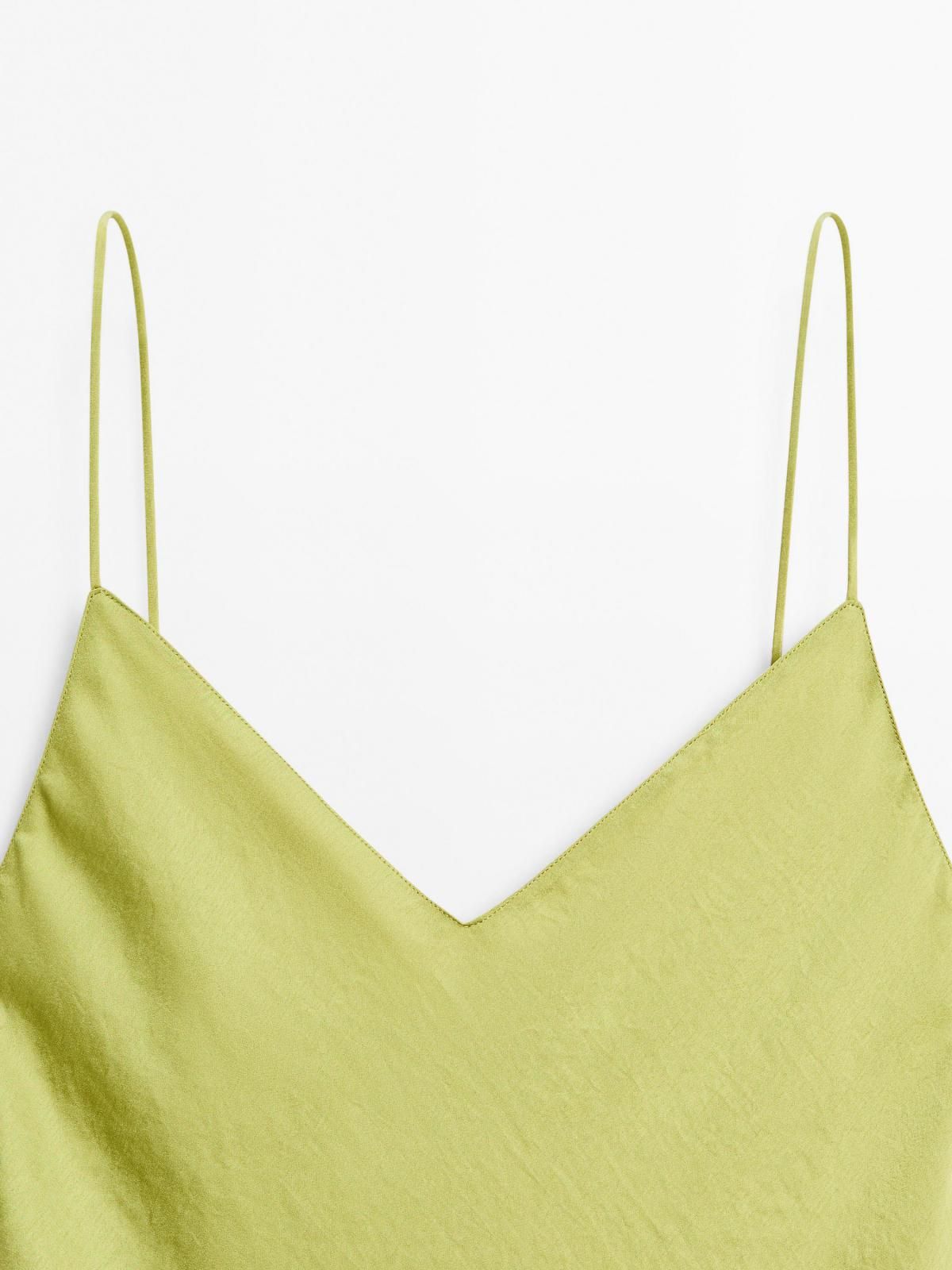 마시모두띠 플루이드 새틴 레이스 미디 원피스 6618/530 APPLE GREEN - 상세 이미지 3