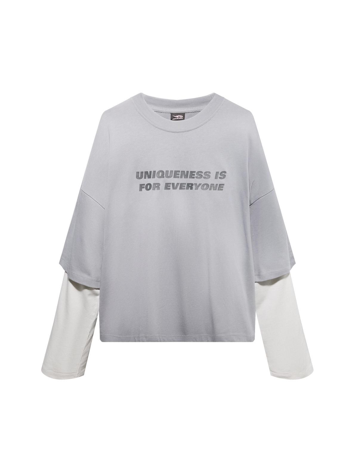 버쉬카 아웃 오브 코어 더블 슬리브 티셔츠 7646/187 DARK GREY - 상세 이미지 3