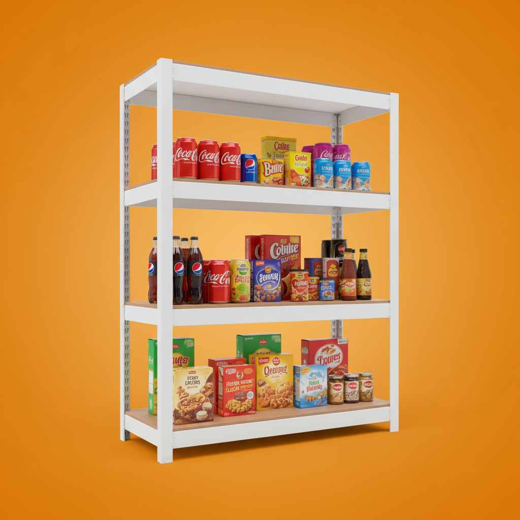 선반 수납선반 다용도 철제 벽 팬트리 선반장 무볼트 랙 홈던트하우스 4단 303075