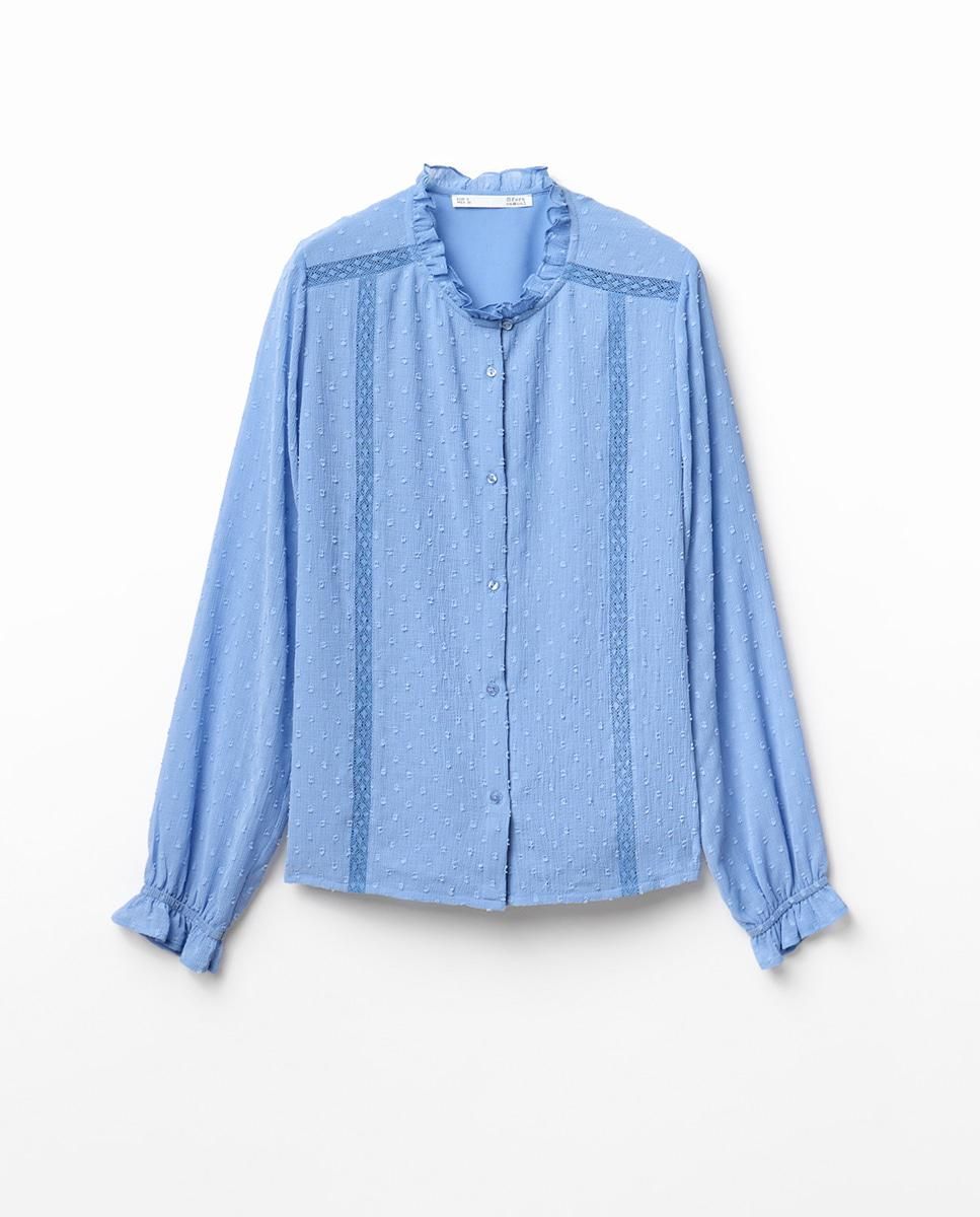 스페라 플루메티 리본 라이트 블루 블라우스 58420207696 AZUL - 상품 이미지