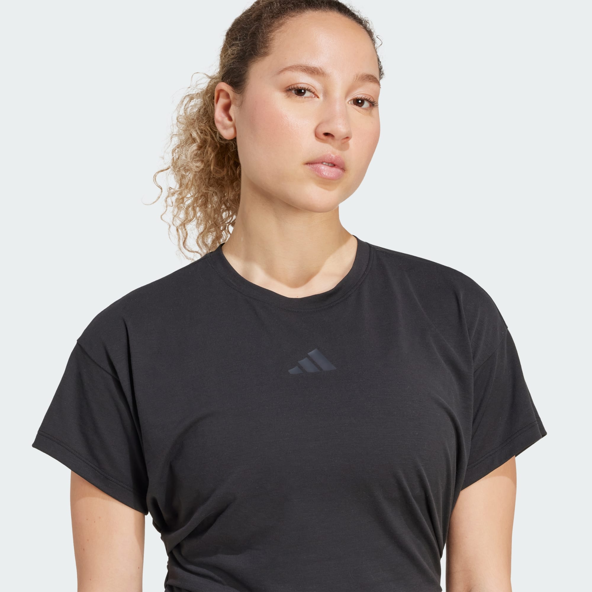 Adidas A Boxy Training Tee Black, XS - 상세 이미지 3