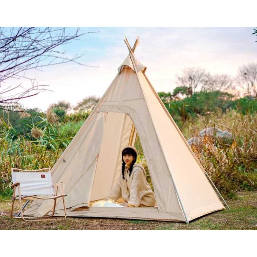 캠핑 인디언 텐트 휴대용 설치 간편 감성 야외 가족용 210D 옥스포드 2.2x2.2x2.2m - 상품 이미지
