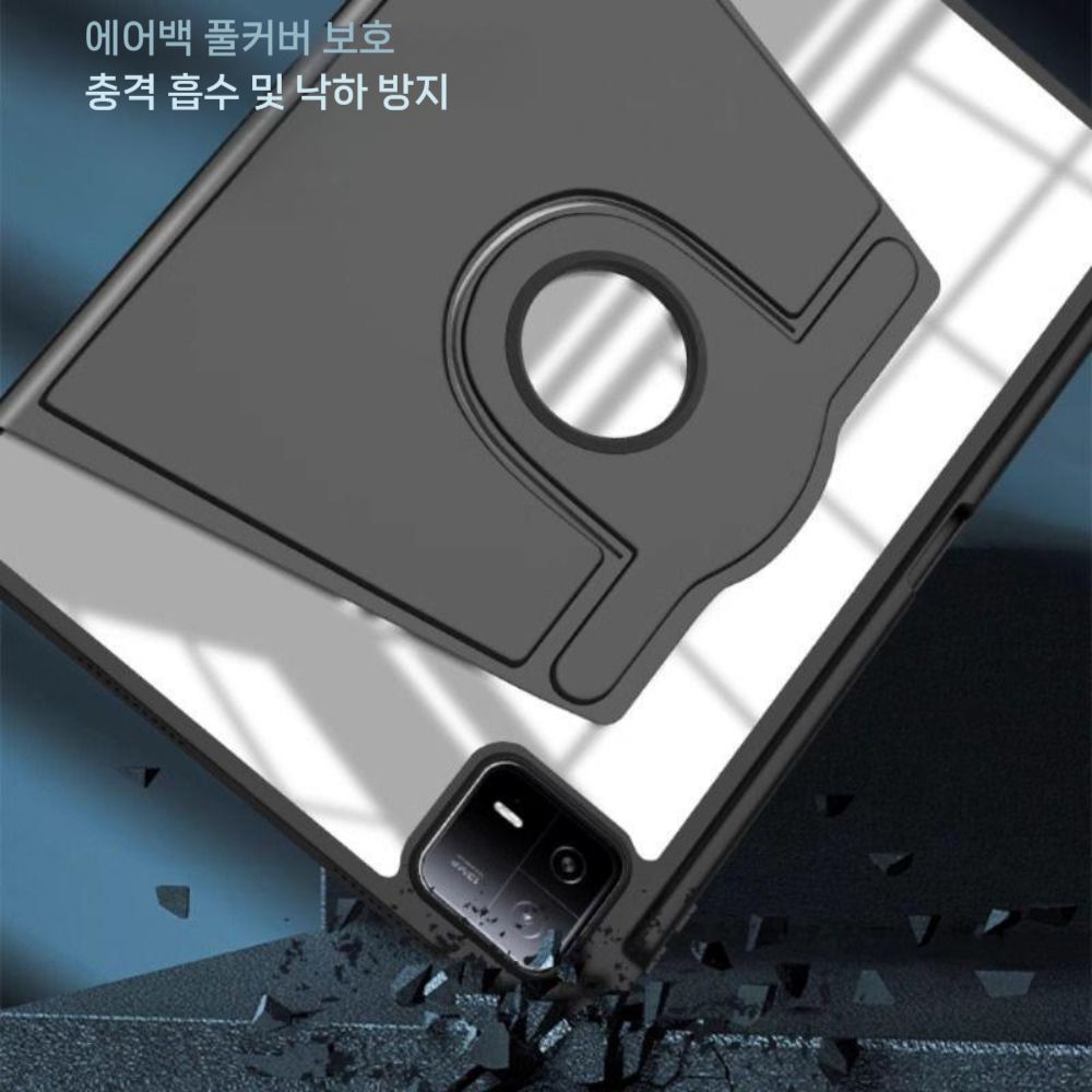 갤럭시탭 s11 울트라 케이스 회전 거치대 S펜 슬롯 투명 아크릴 커버 - 상세 이미지 4