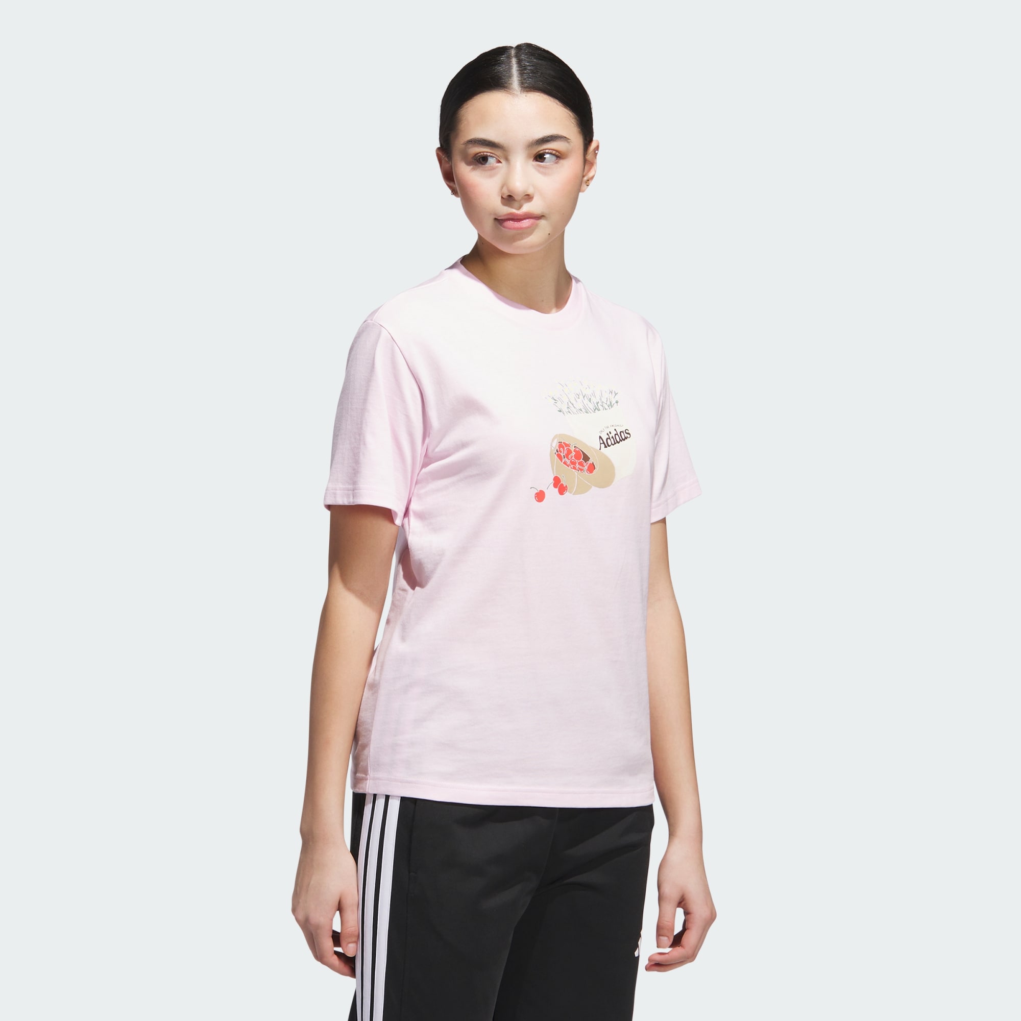 Adidas women Farmers Market Graphic Tee Clear Pink, XL - 상세 이미지 4