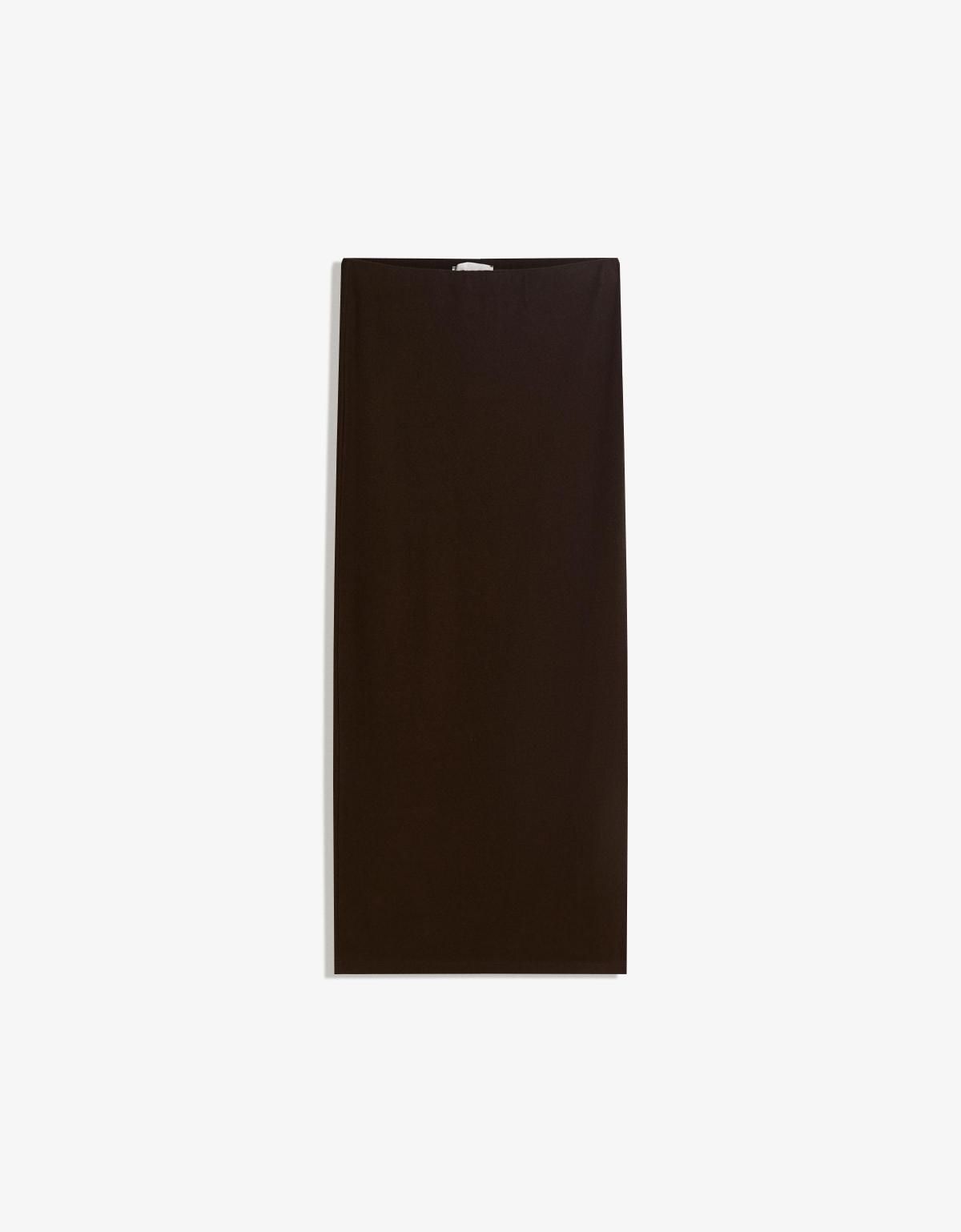 버쉬카 미니멀 소프트 니트 미디 스커트 6092/187 BROWN - 상세 이미지 2