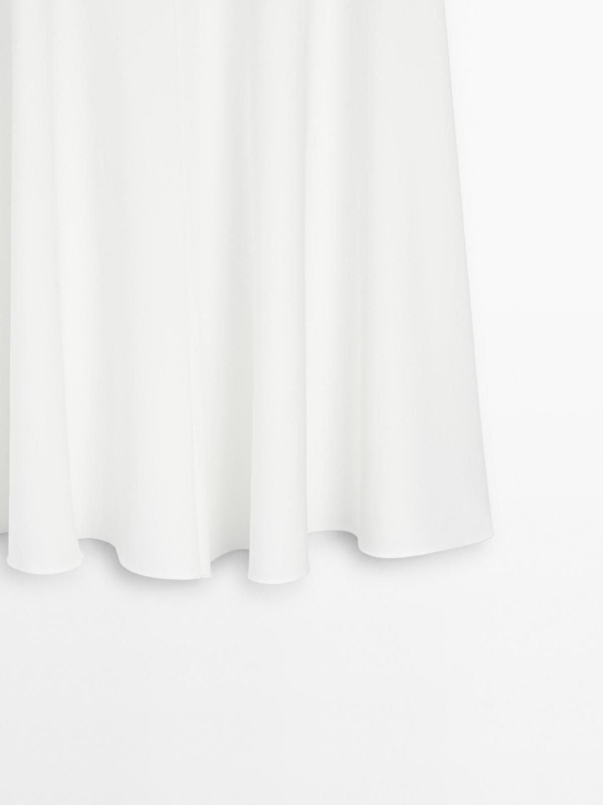 마시모두띠 화이트 플레어 미디 스커트 9315/952 WHITE - 상세 이미지 4