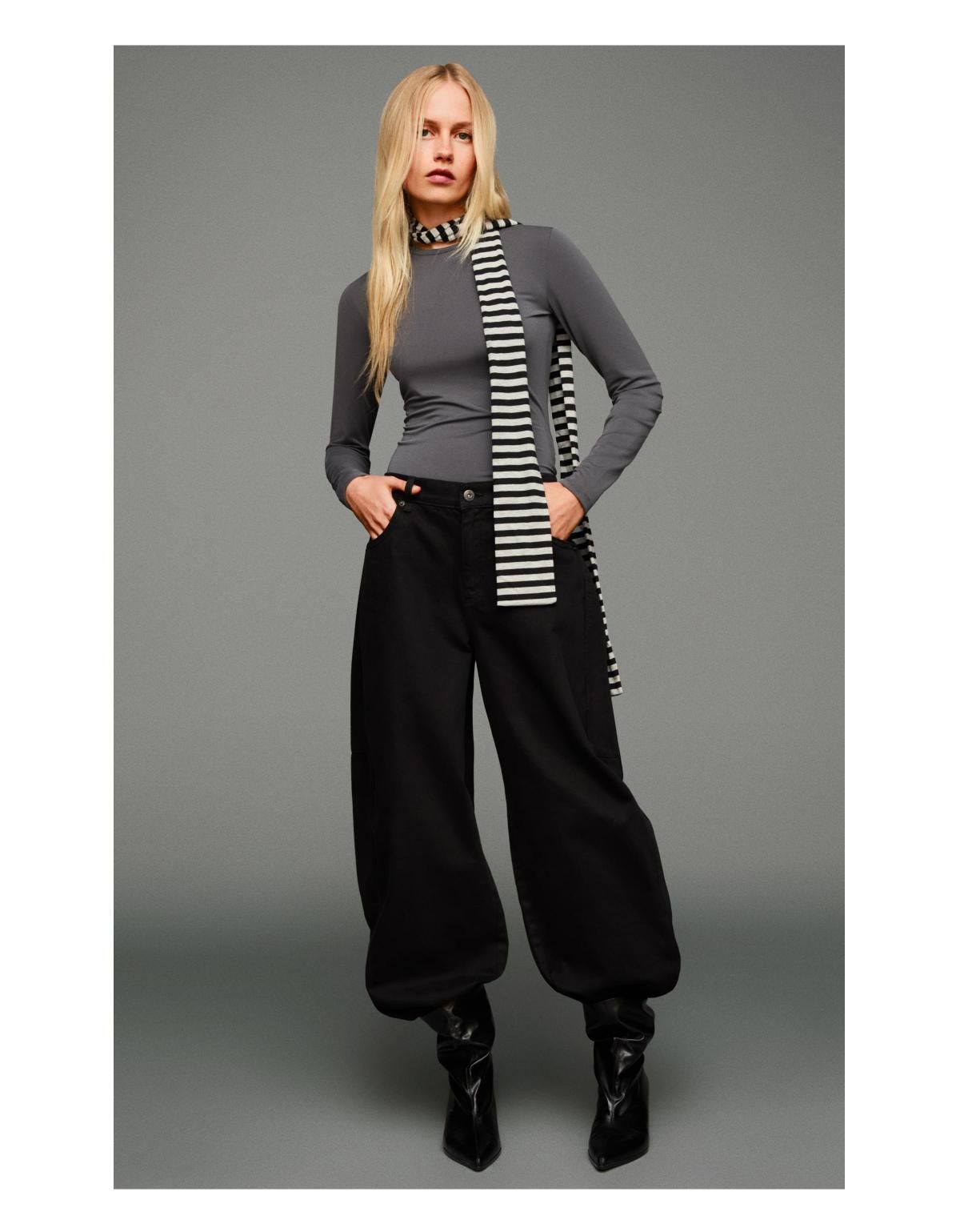 버쉬카 베이직 슬림핏 긴팔 티셔츠 7600/662 DARK GREY 이미지 7