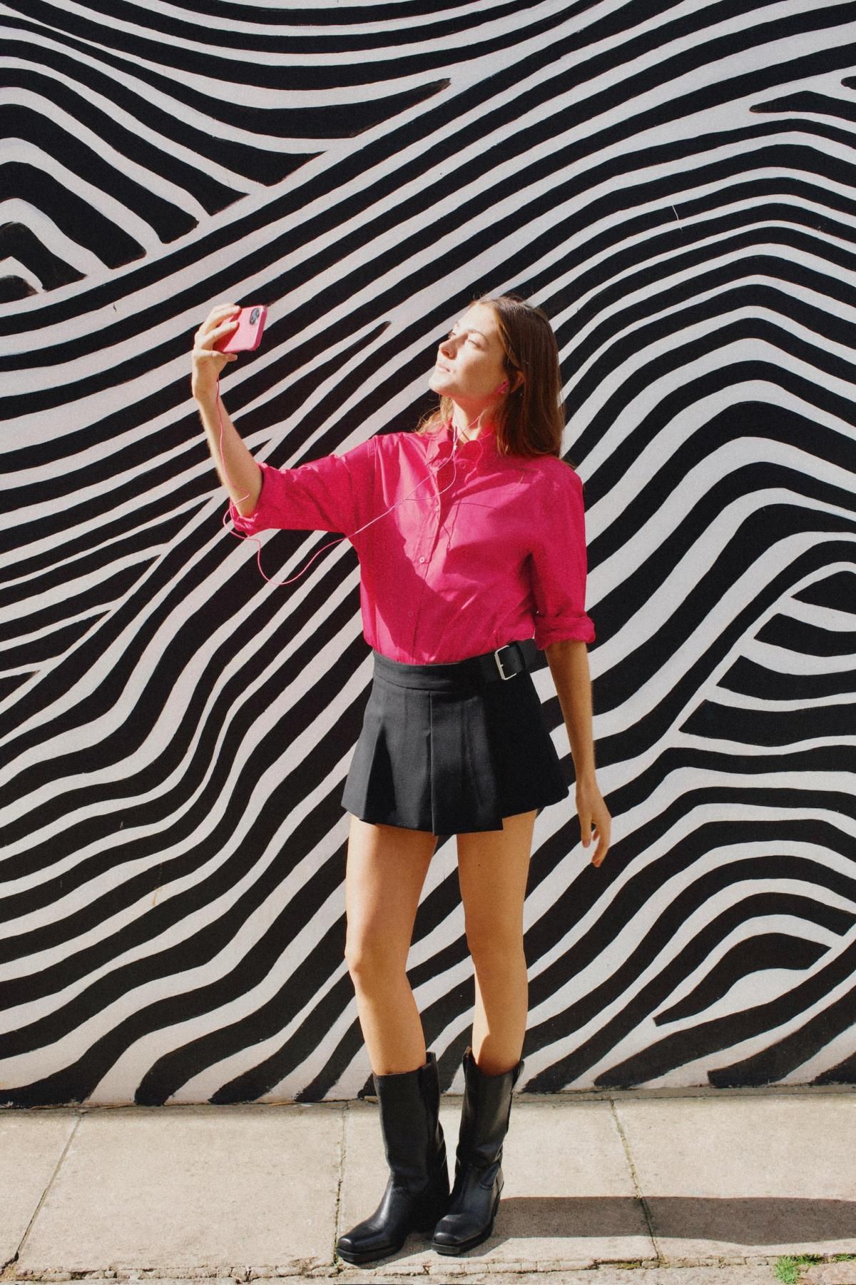 자라 트렌디 핑크 포플린 긴팔 셔츠 8767/255 RASPBERRY - 상세 이미지 4