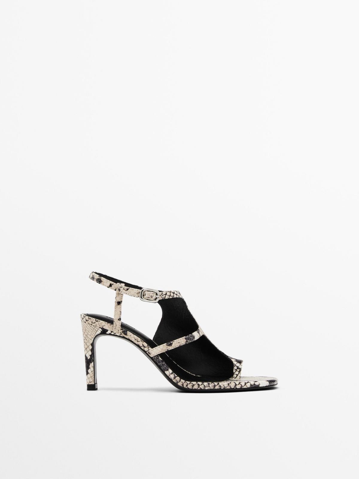 마시모두띠 스네이크프린트 스트랩 하이힐 샌들 1626/650 ANIMAL PRINT - 상품 이미지