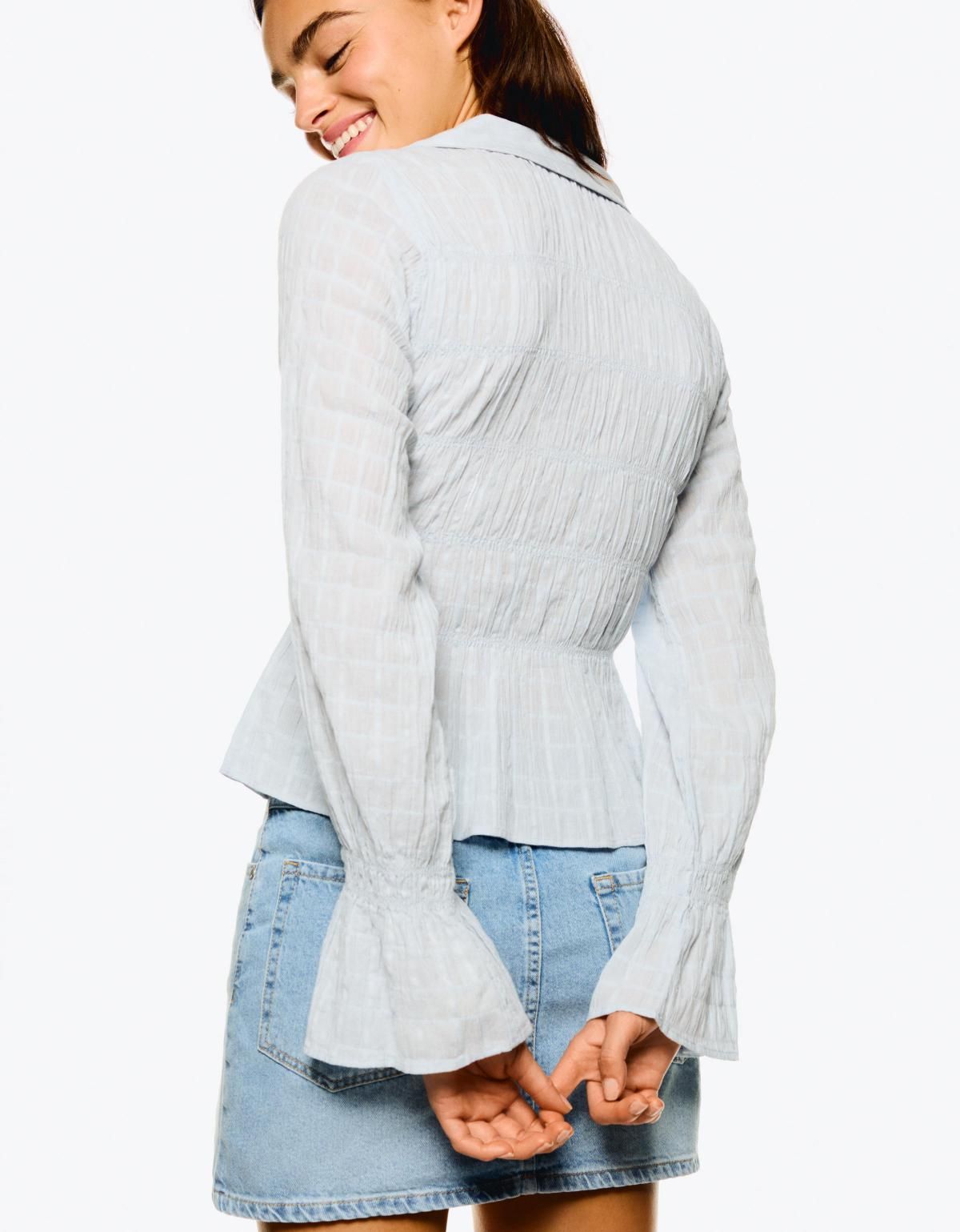 버쉬카 러스틱 셔링 라이트블루 긴팔 셔츠 6258/494 LIGHT BLUE - 상세 이미지 3