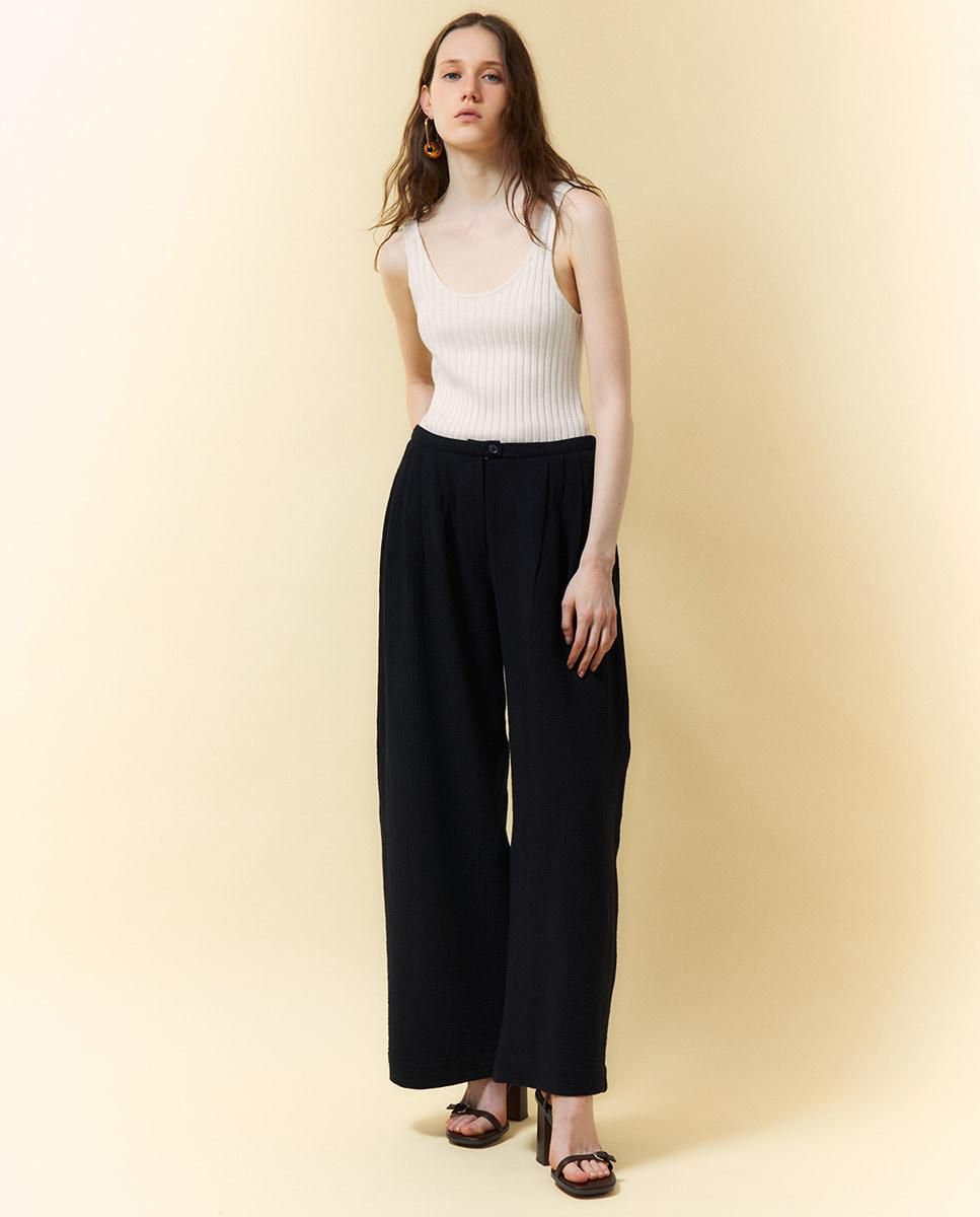 스페라 코튼 와이드핏 팔라초 팬츠 58405003094 NEGRO - 상세 이미지 2