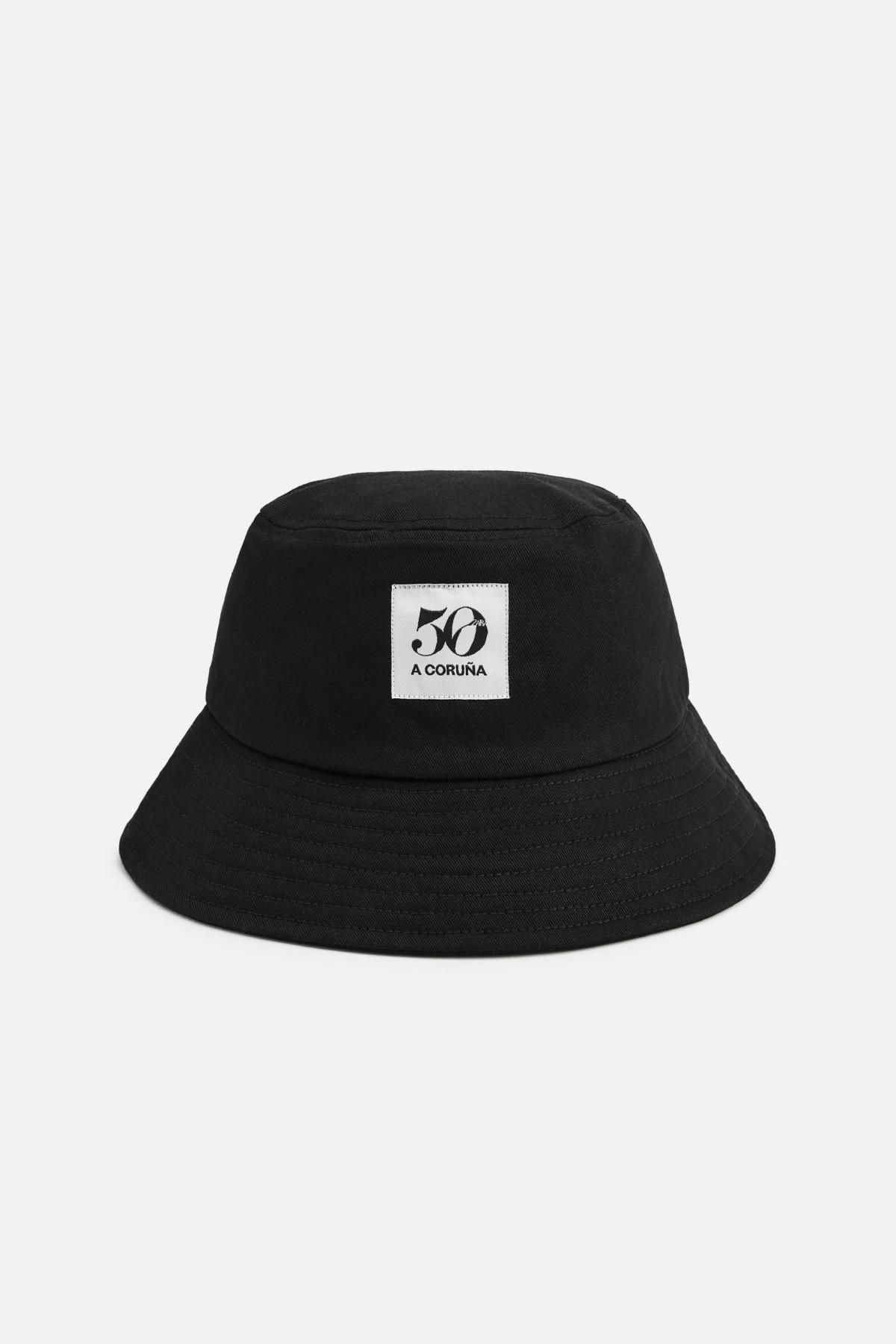 자라 50주년 패치 베이직 코튼 버킷햇 3920/218 BLACK - 메인 이미지