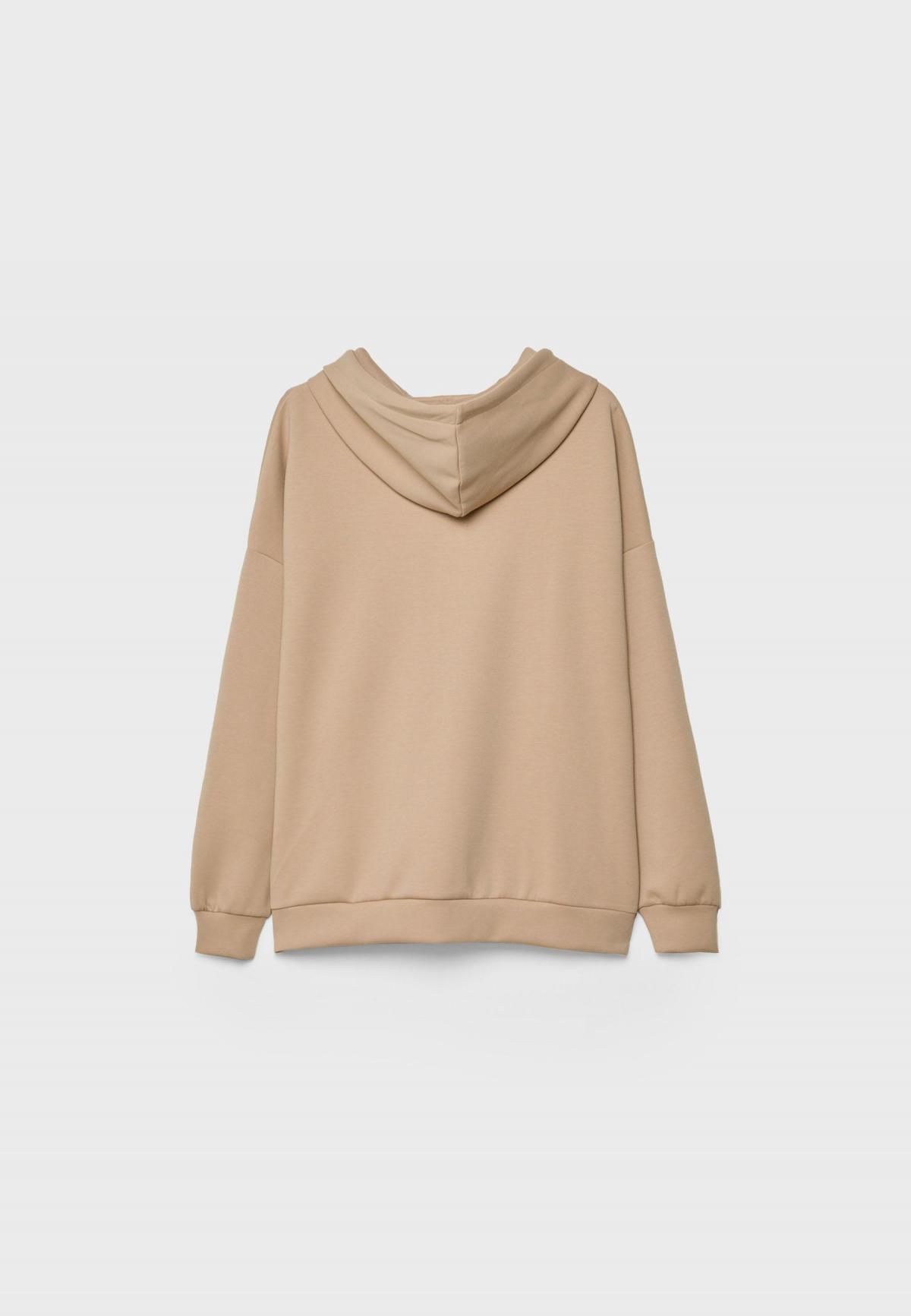 스트라디바리우스 오버핏 베이지 집업 후드티 6513/910 STONE