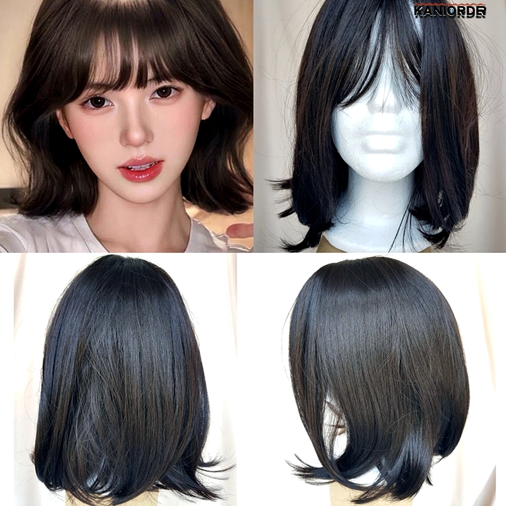 숏컷 가발 여성 공연 파티 사진 촬영 소품 단발 머리 전체 통가발 - 상품 이미지