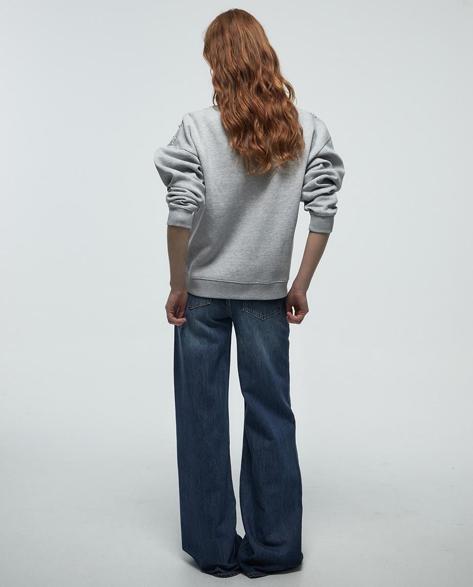 스페라 시퀸 라운드넥 스웨트셔츠 58461706580 GRIS CLARO - 상세 이미지 4