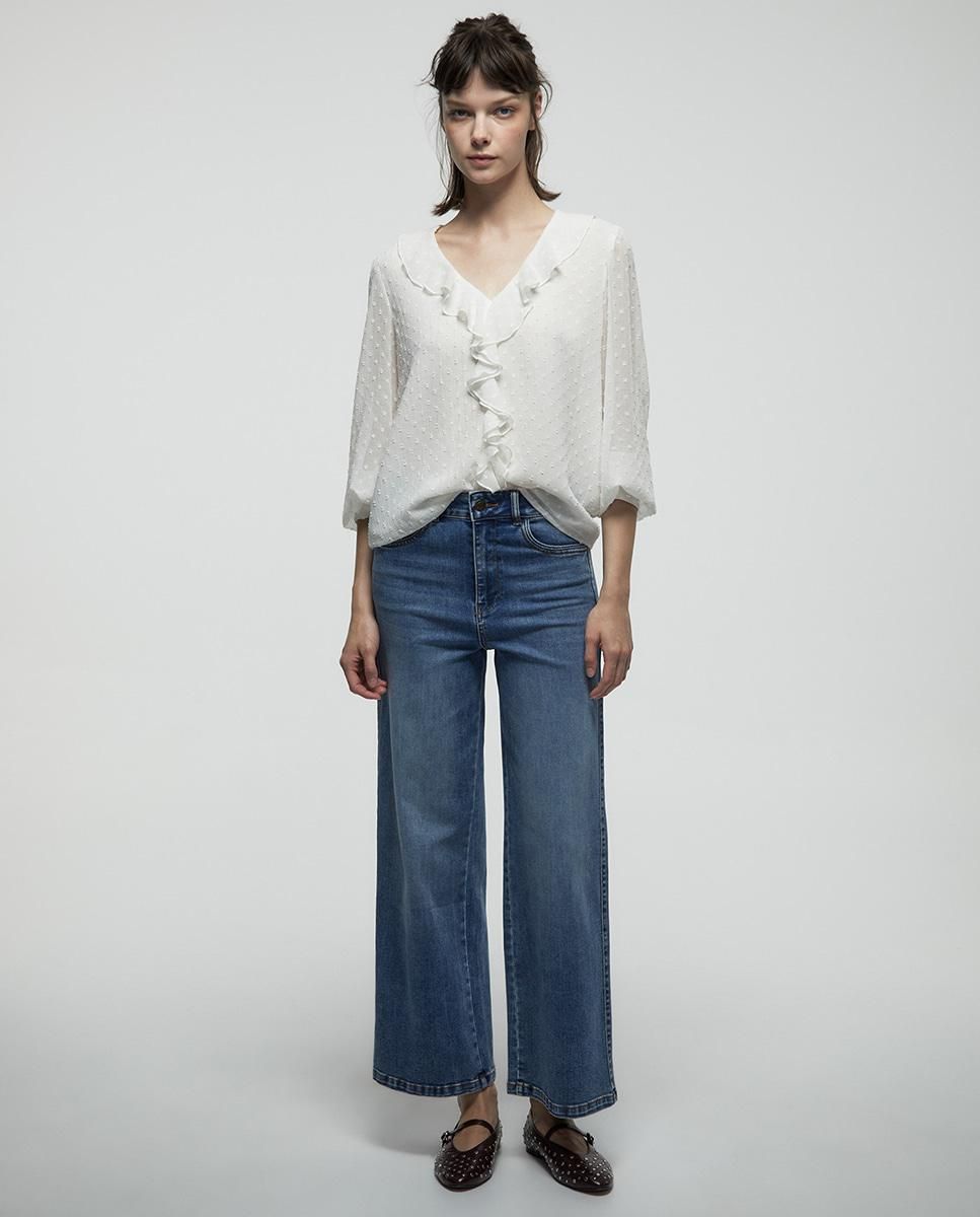스페라 와이드핏 데님 슬림 큐롯 팬츠 58682400500 AZUL - 상세 이미지 2