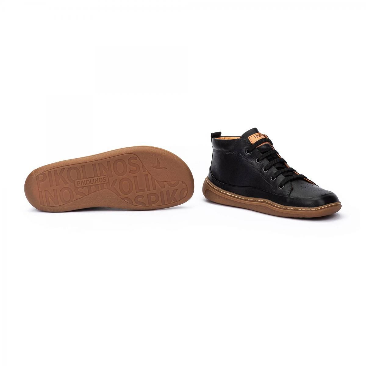 피콜리노스 어반 베이직 레더 하이탑 스니커즈 ARANJUEZ U9F-8055C1 BLACK - 상세 이미지 5