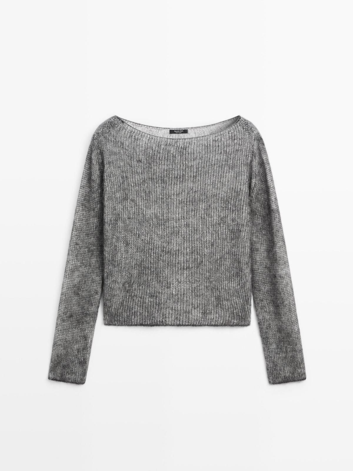 마시모두띠 프리미엄 알파카울 보트넥 니트 스웨터 5789/691 ANTHRACITE GREY - 상품 이미지