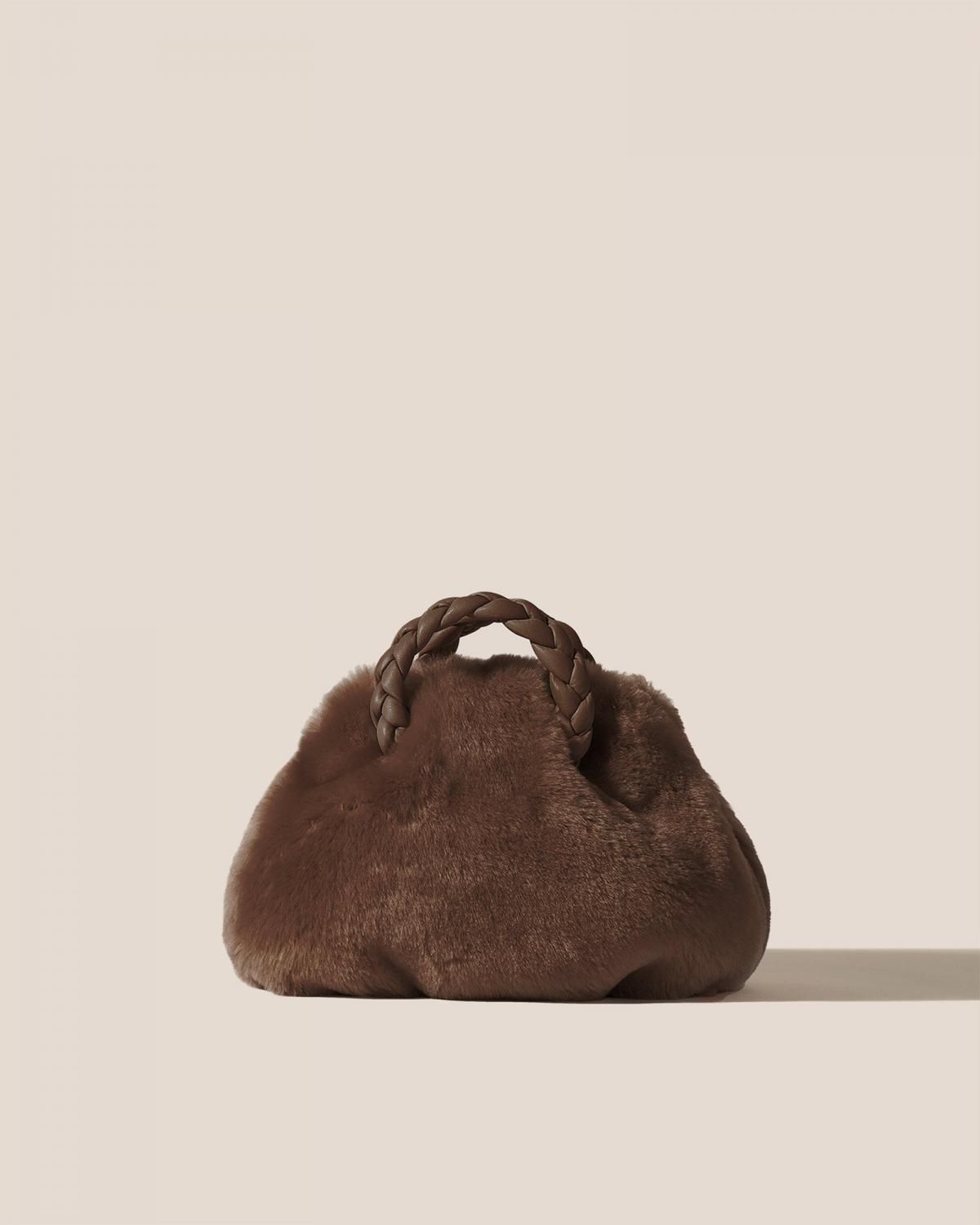 헤레우 봄본 시어링 브레이드 가죽 핸드백 9022878941516 DARK BROWN - 메인 이미지