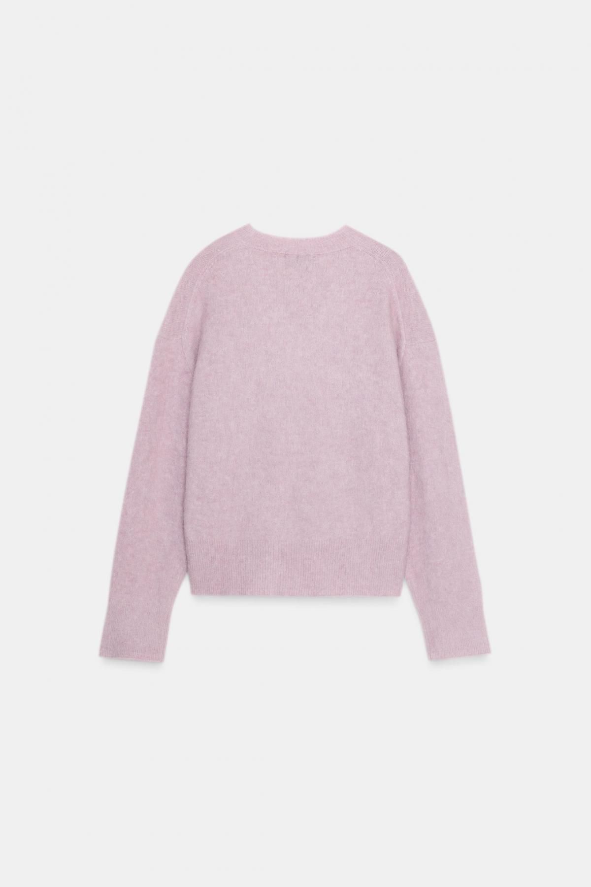 자라 브러쉬드 소프트 브이넥 니트 스웨터 9598/191 MAUVE - 상세 이미지 2