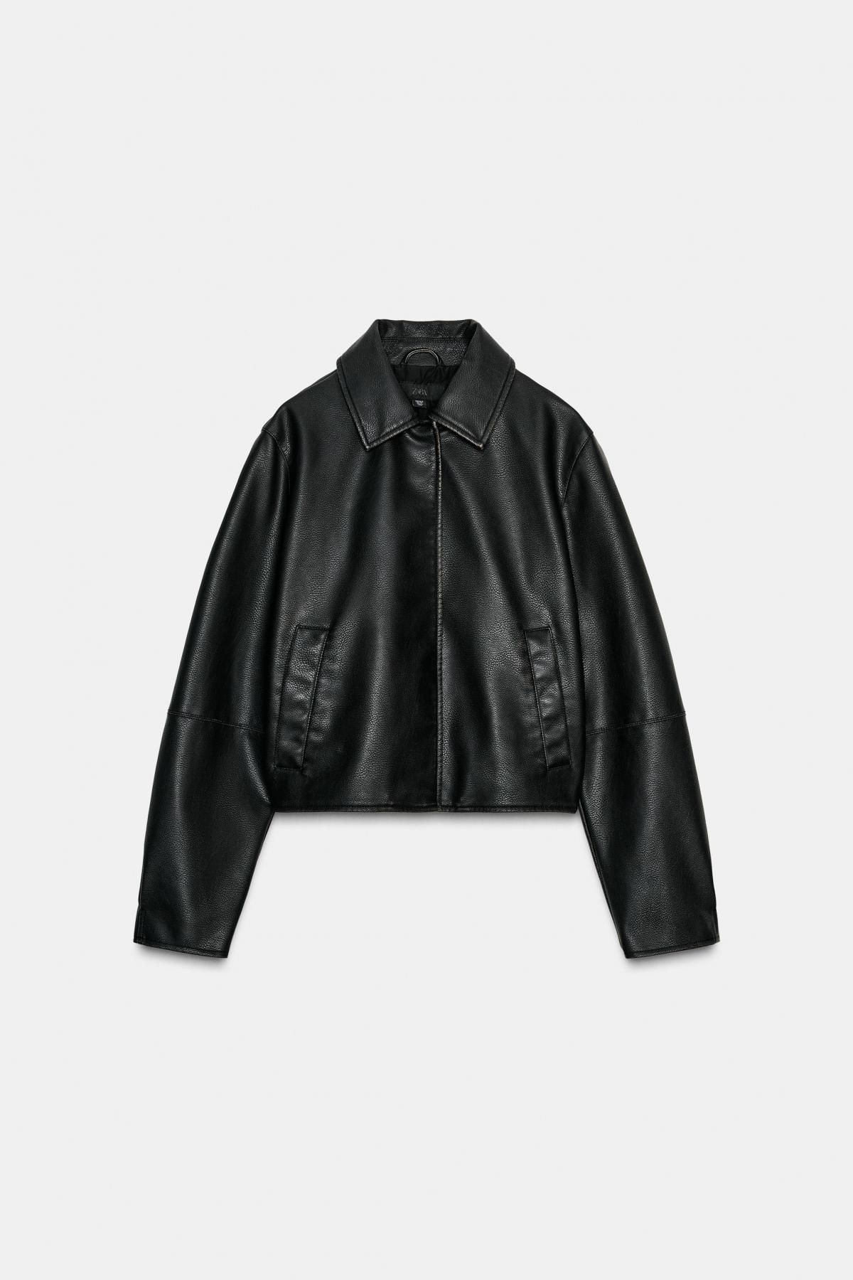 자라 테크니컬 페이크 레더 재킷 6318/287 BLACK - 메인 이미지