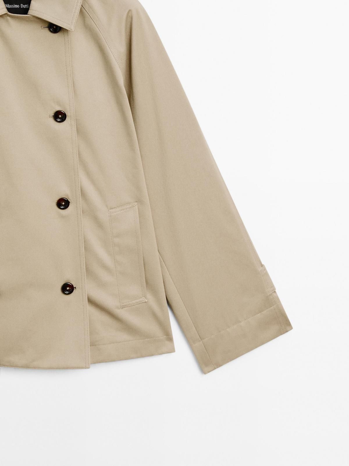 마시모두띠 코튼 베이직 더블버튼 숏 트렌치코트 6788/101 BEIGE - 상세 이미지 2