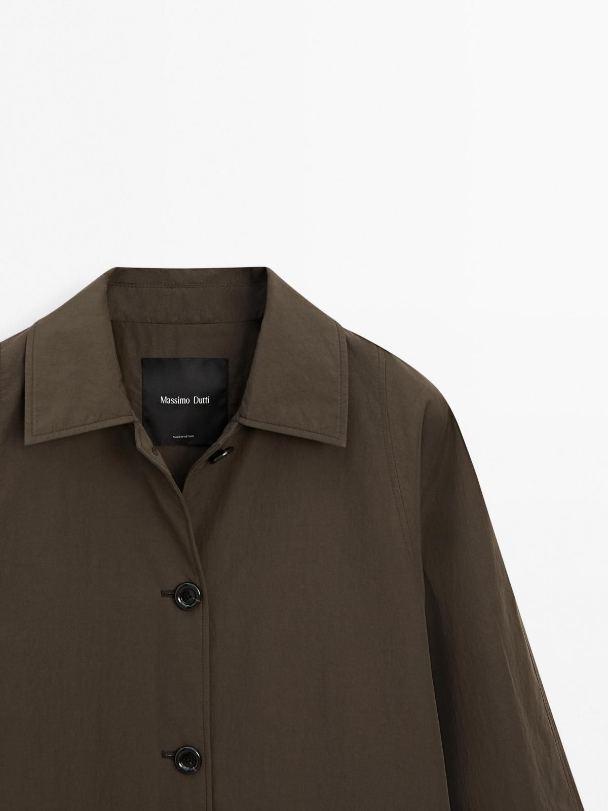 마시모두띠 버튼 테크니컬 패브릭 트렌치 코트 6773/802 BROWN - 상세 이미지 2