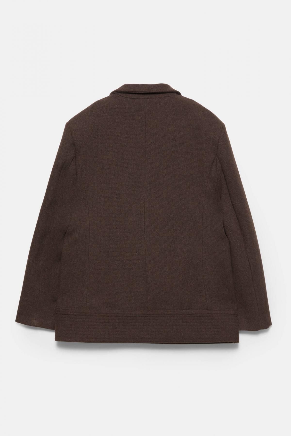 풀앤베어 더블브레스트 브라운 벨트 펠트 숏코트 7800/355 BROWN MARL 이미지 8