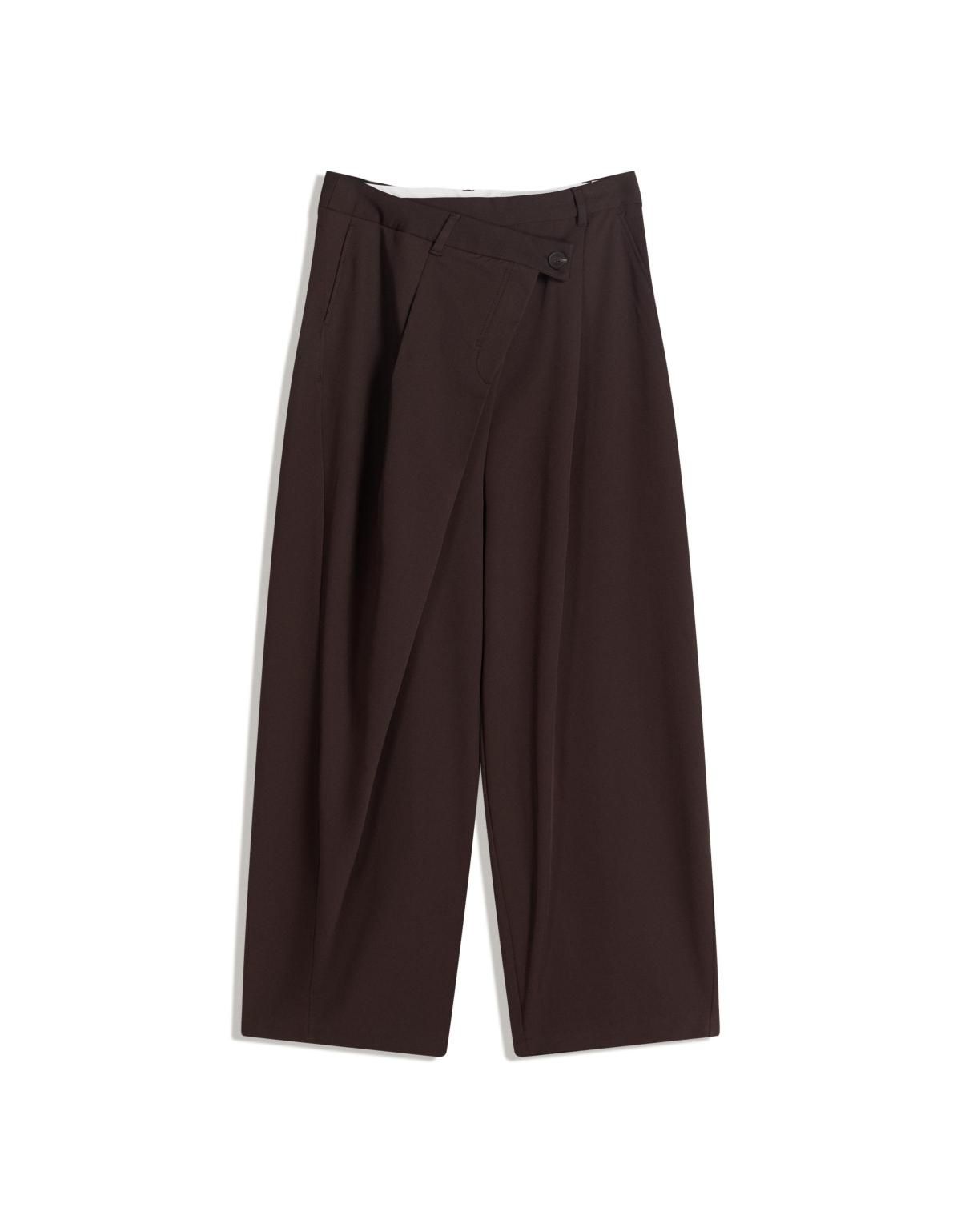 버쉬카 테일러드 크로스 웨이스트 슬랙스 팬츠 5129/172 BROWN - 상품 이미지